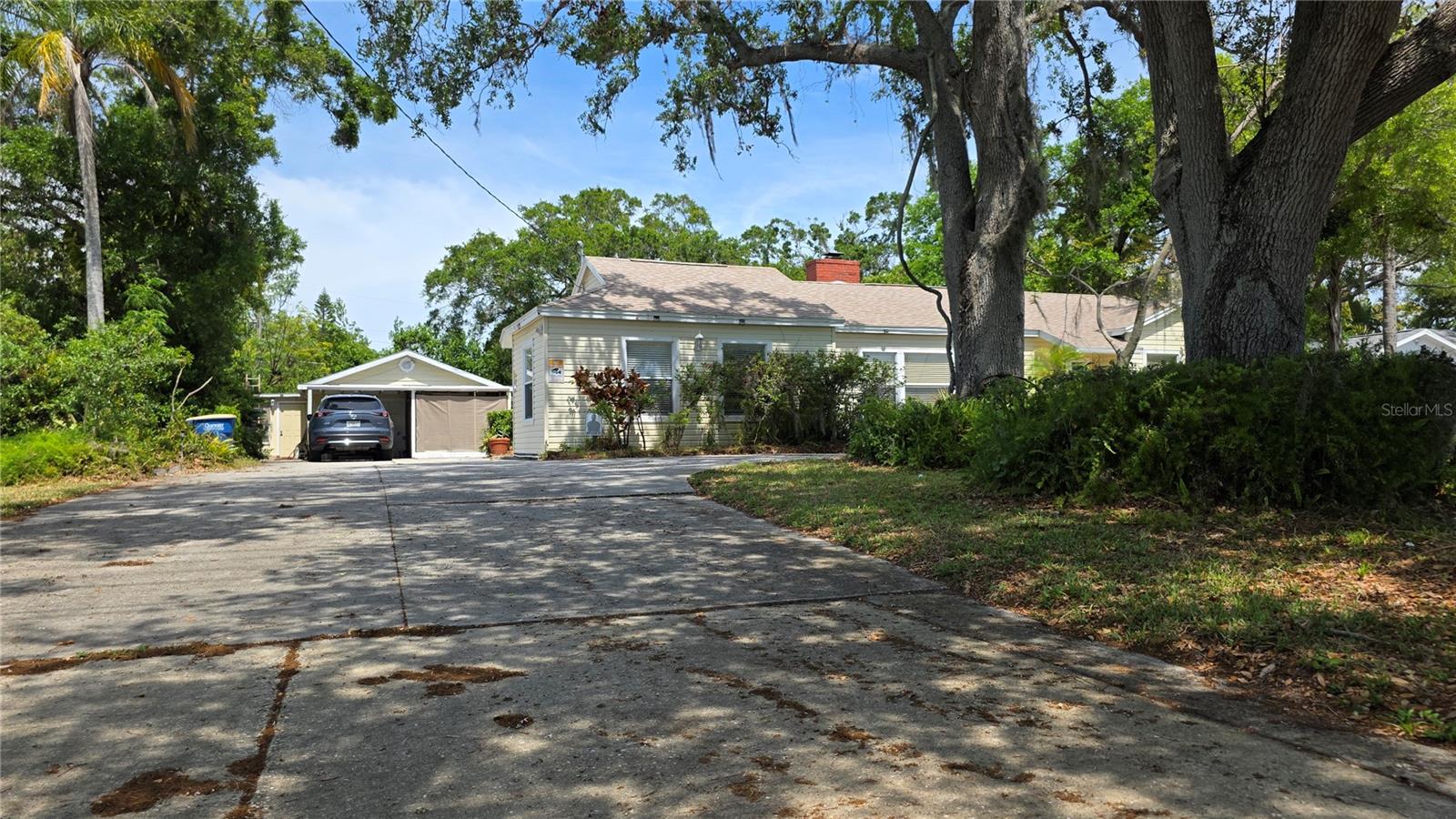 The main house, separate garage/in law.