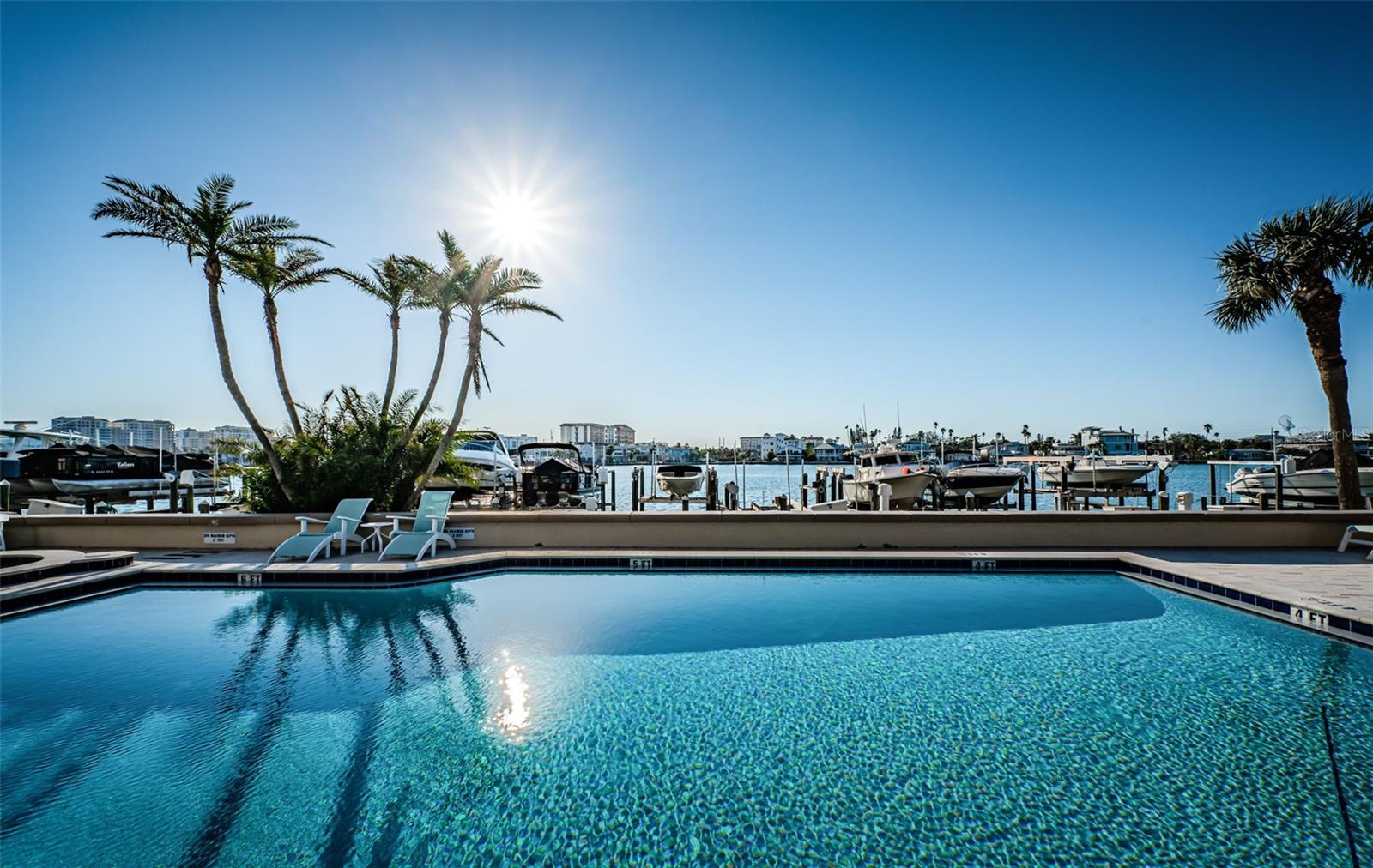 Waterfront Heated Pool & Spa.