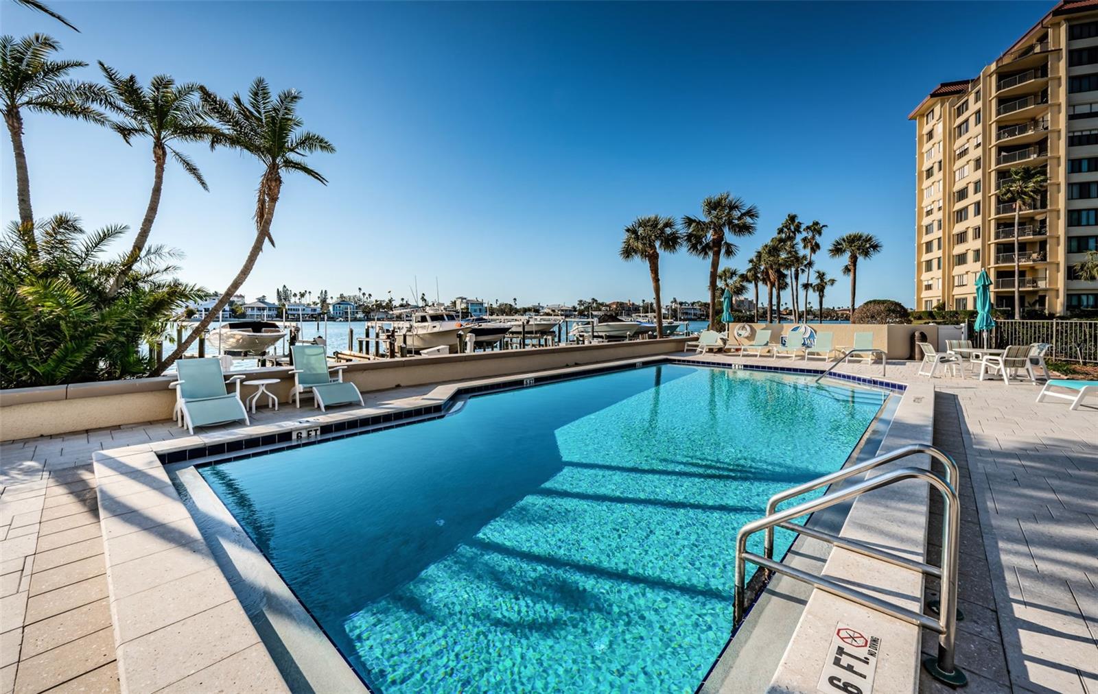 Waterfront Heated Pool & Spa.