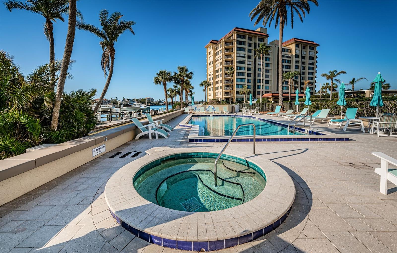 Sunworshipper's Waterfront Heated Pool & Spa, Outdoor Grilling. Fun on the Tennis & Pickleball Courts.  Boater's Paradise with Boat Slip Purchase Option based on Availability