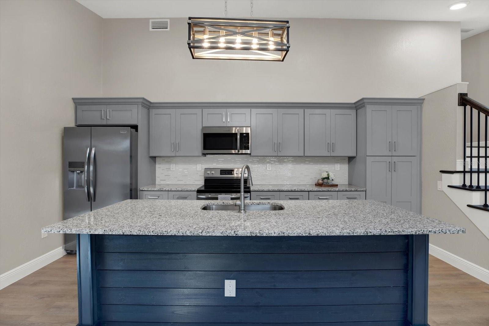 Large Granite Kitchen Island