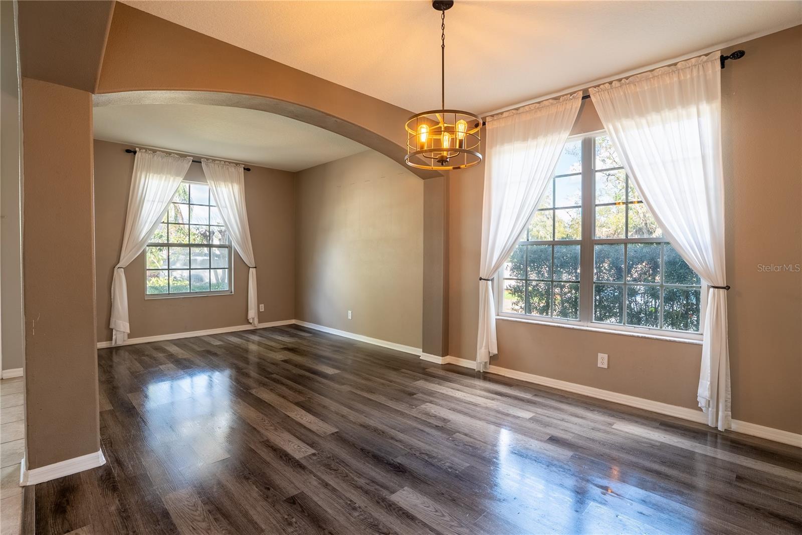 1st floor dining and living looking to the front