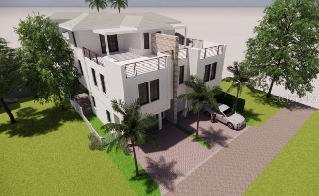 Rendering of Luxury 4-Unit Townhouse Development