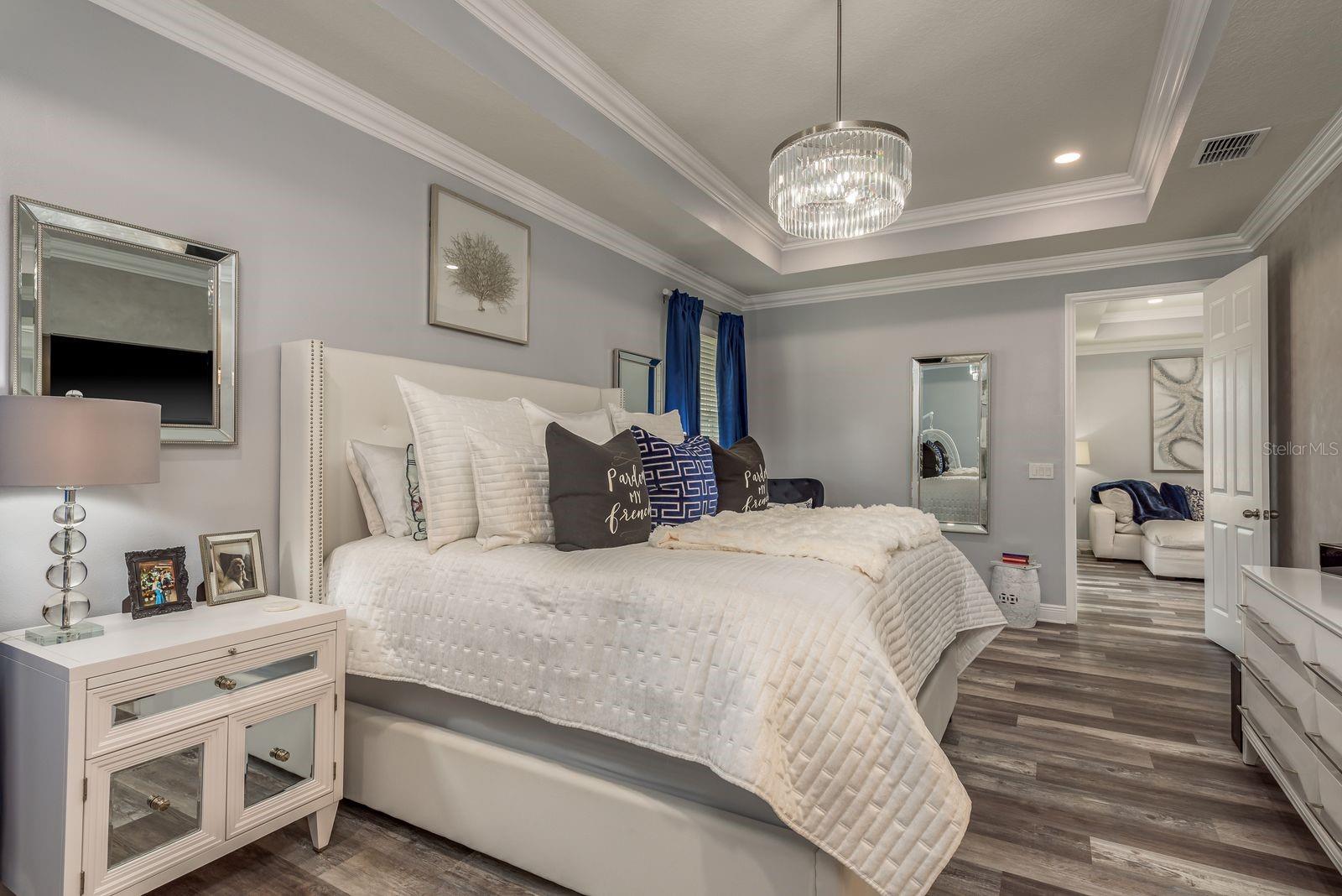 Tray ceilings and crown molding