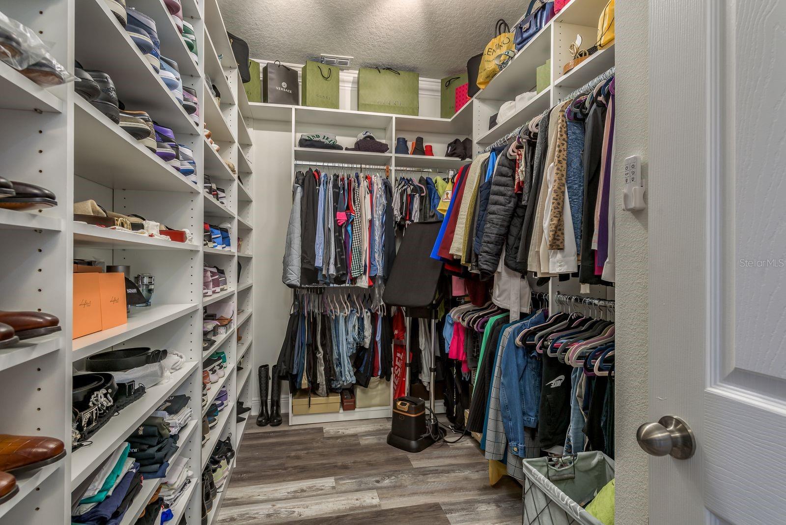 Custom built closet with lifetime warranty.