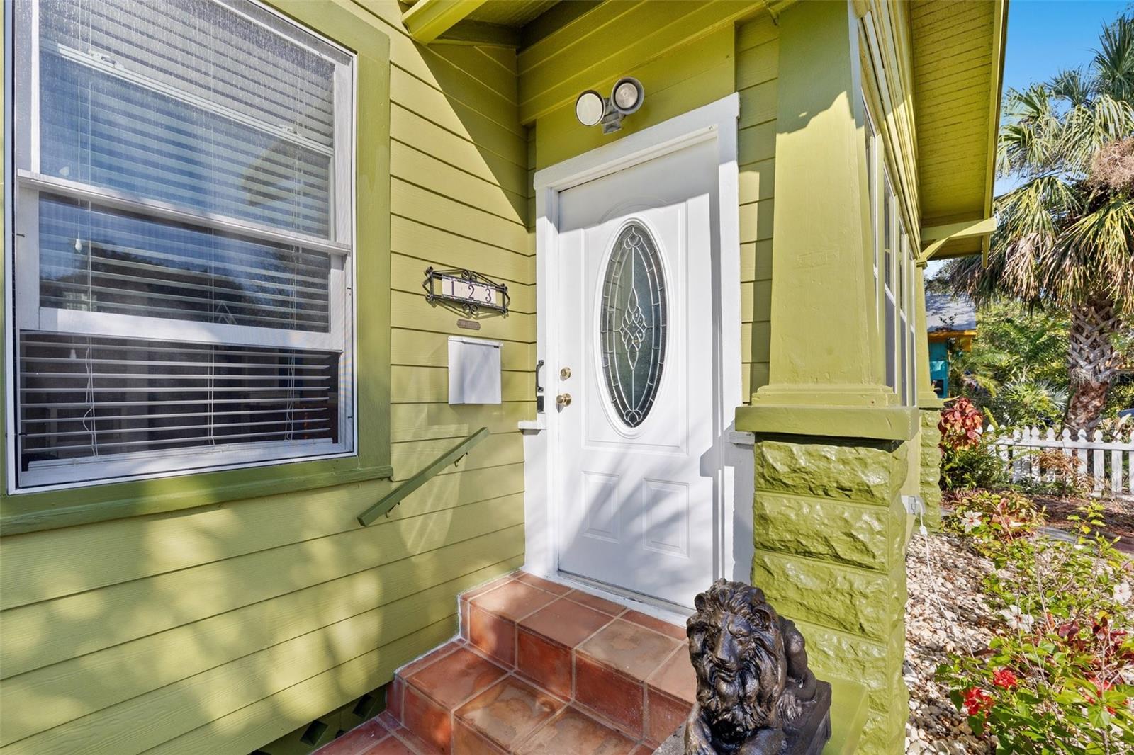 Front door, entrance