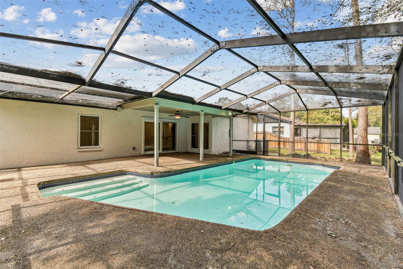 Backyard pool area