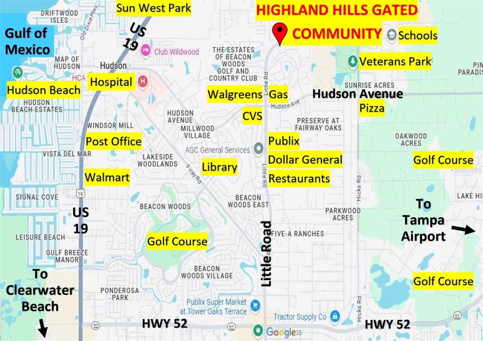 Area Map for illustration purposes only.  Map not to scale.