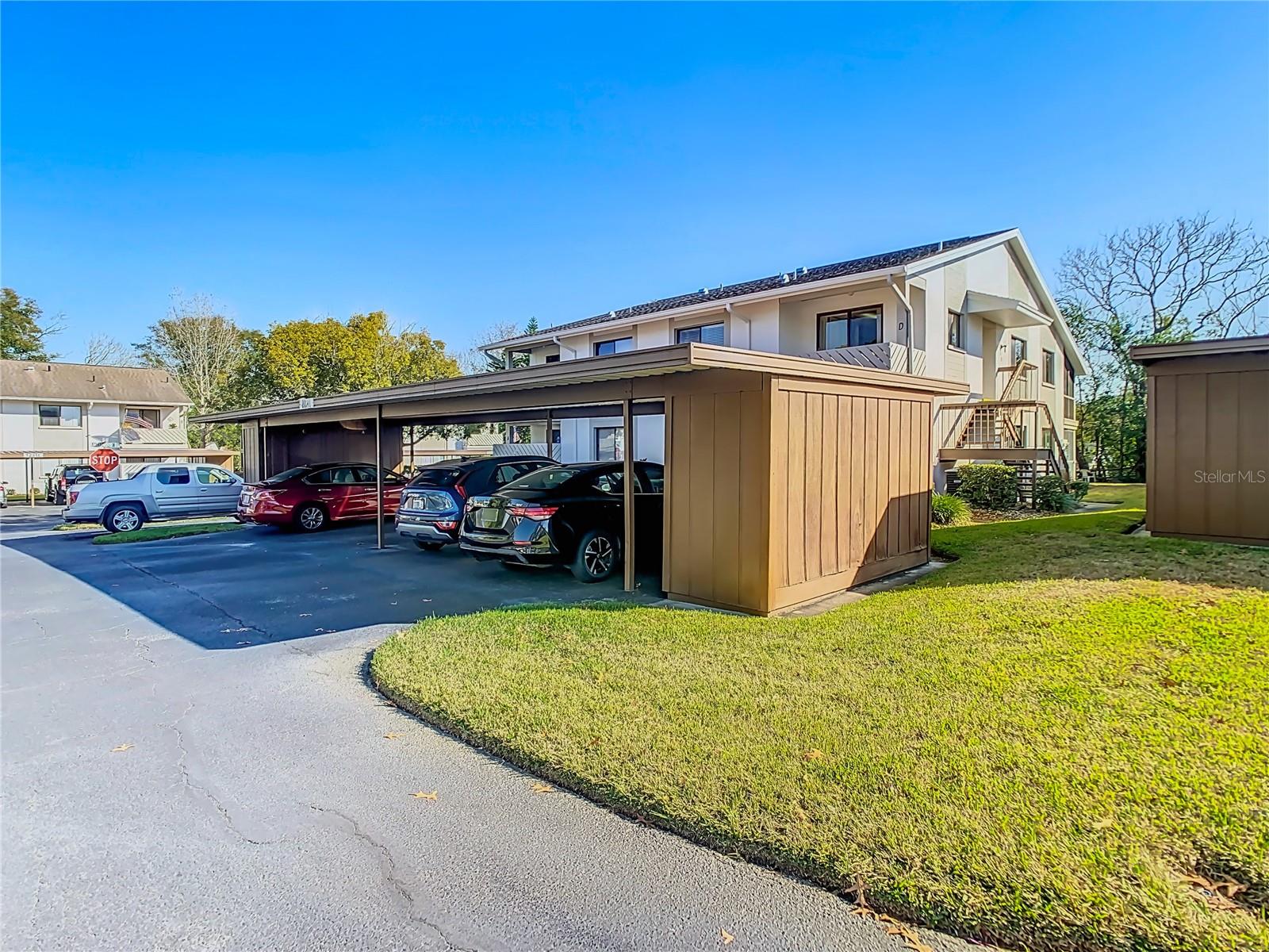 Carport in front of unit