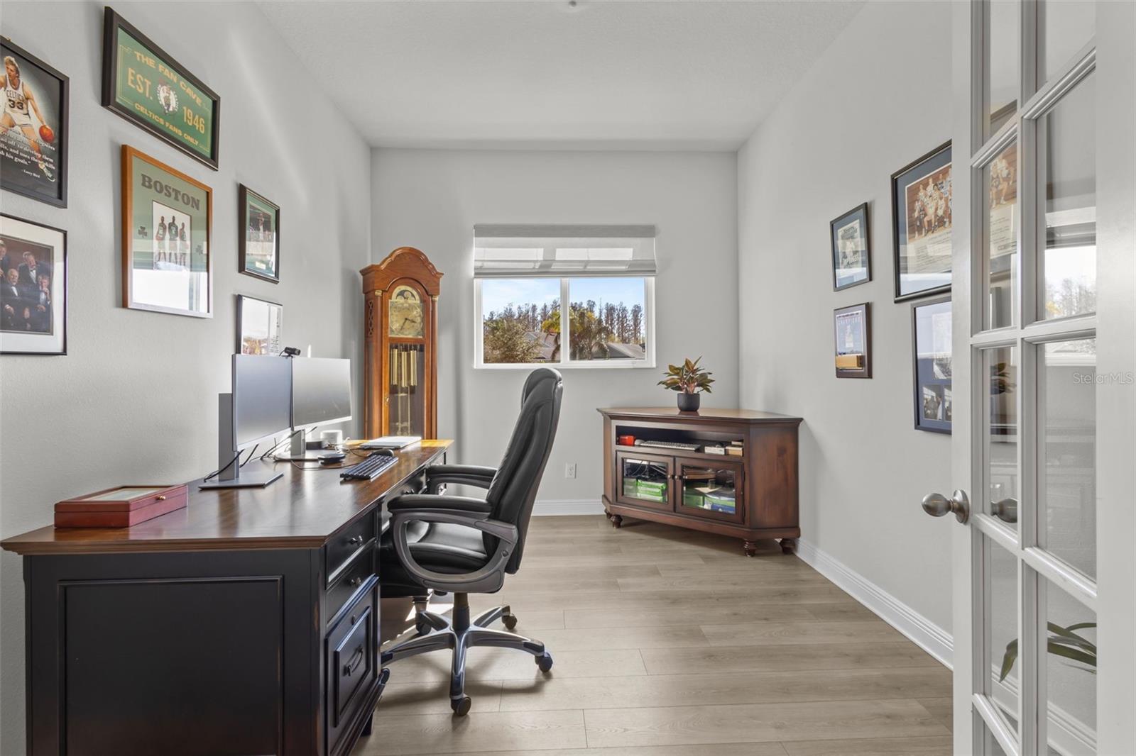 Downstairs Office - has french doors