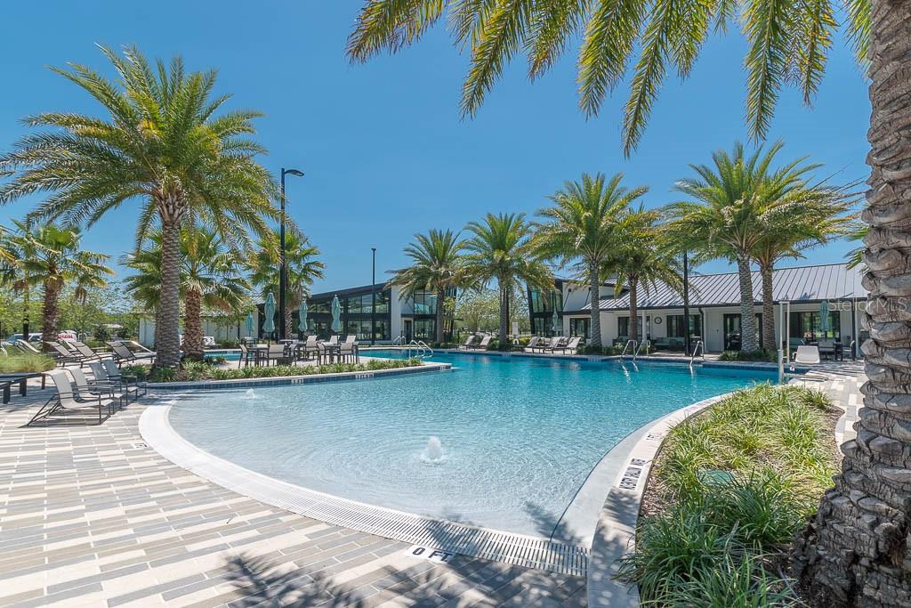 Beach entry to shallow area of pool