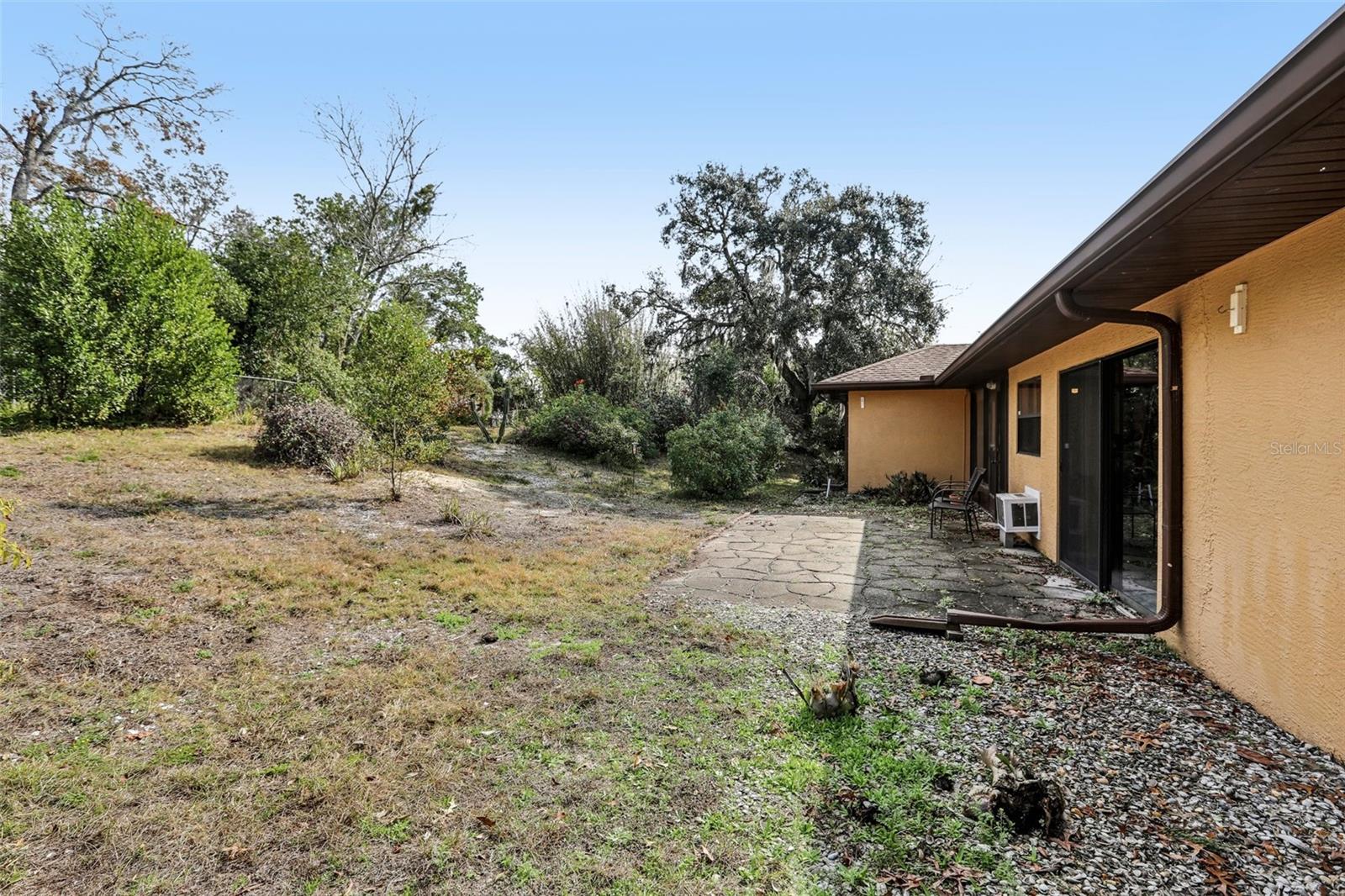 View along rear of home