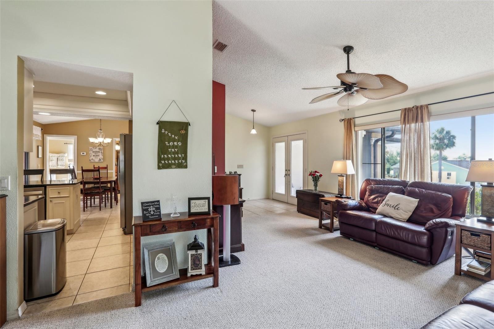 Living room from dinette area