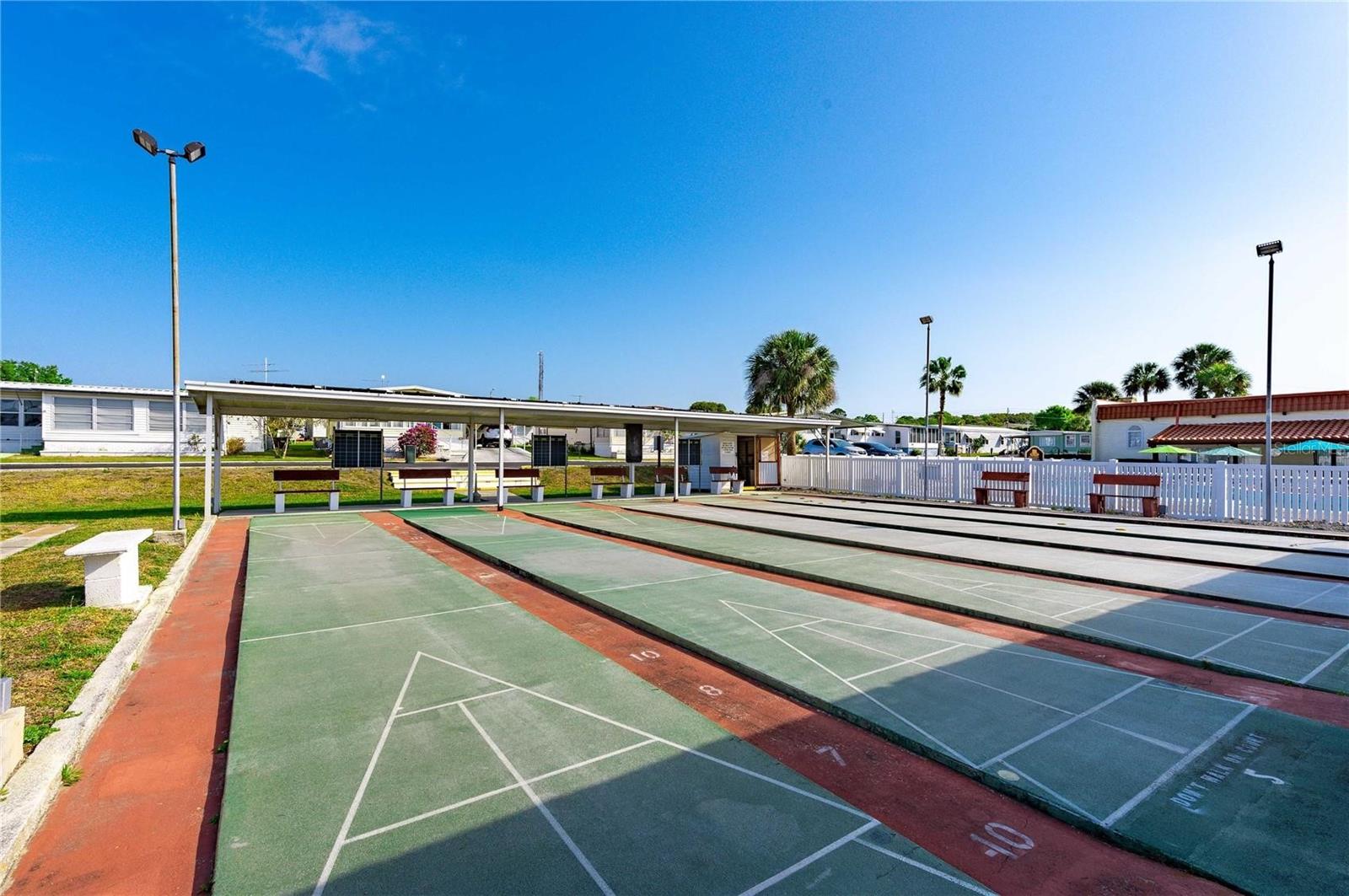 Shuffleboard area.