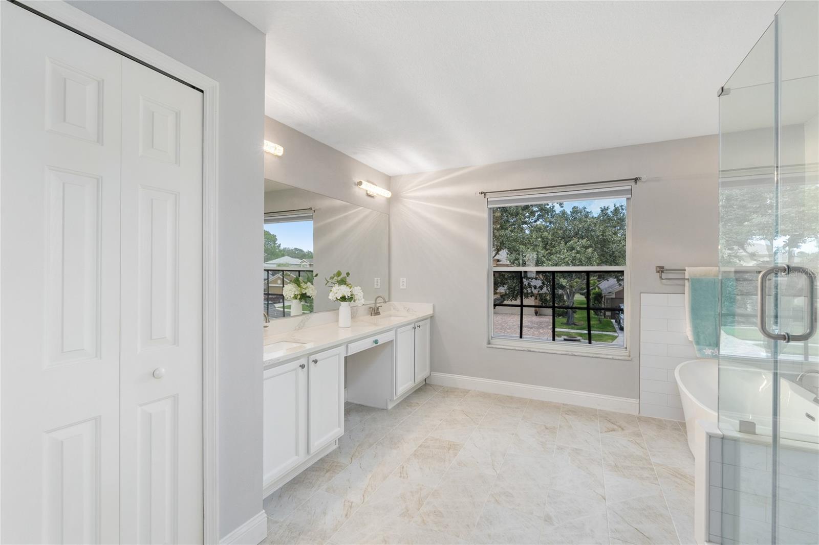 Large tiled Primary Bathroom