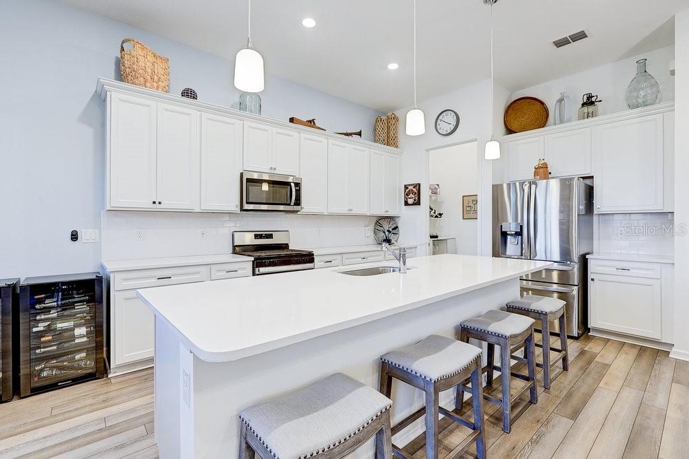 Kitchen with extra large island