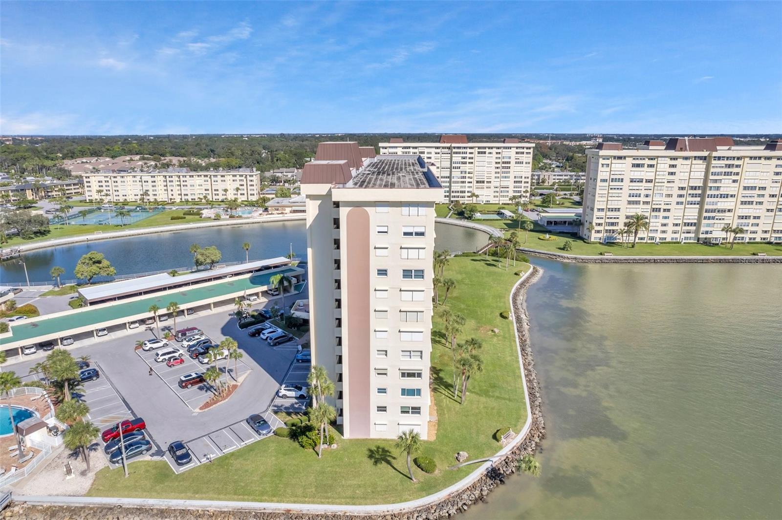 Waterfront community and waterfront building.