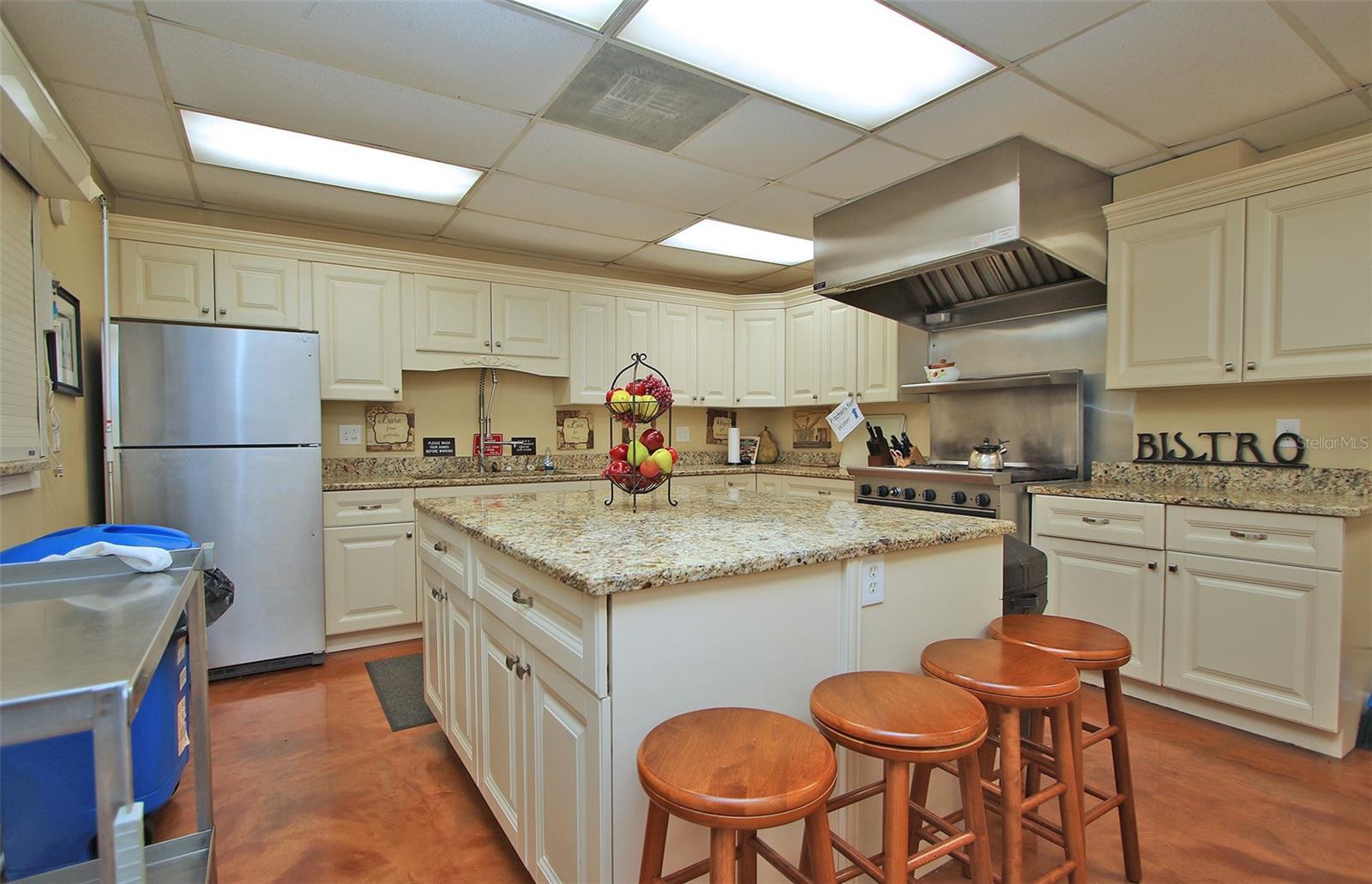 Kitchen inside the dance hall.