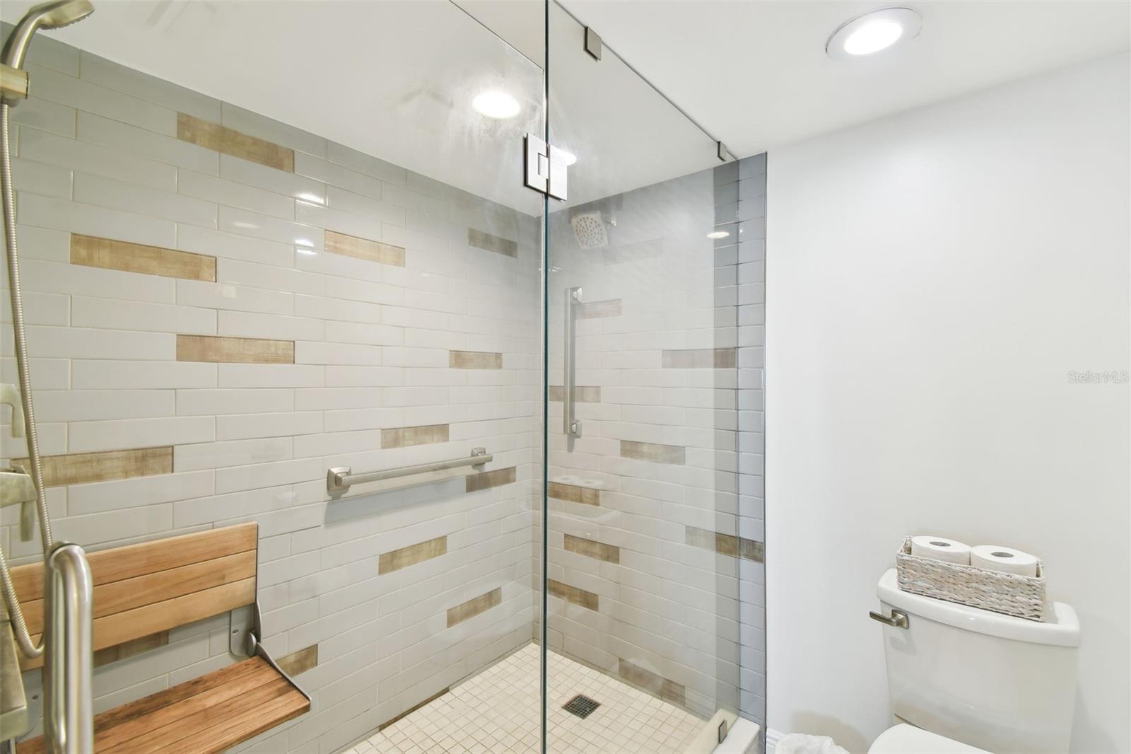 Primary Shower with seat