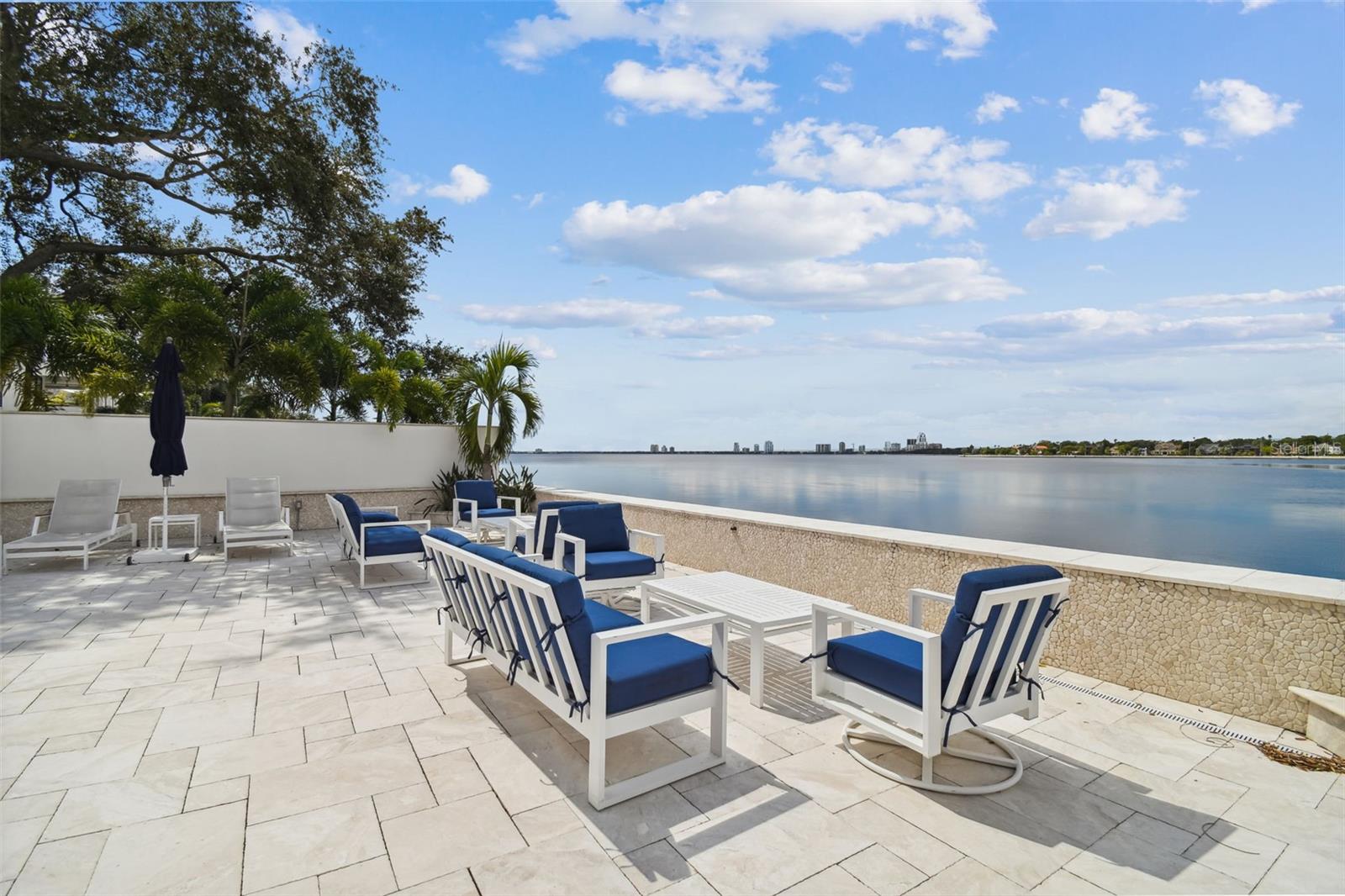 Pool area with furniture