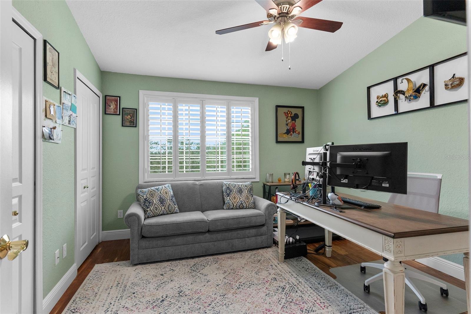 Bedroom used as office