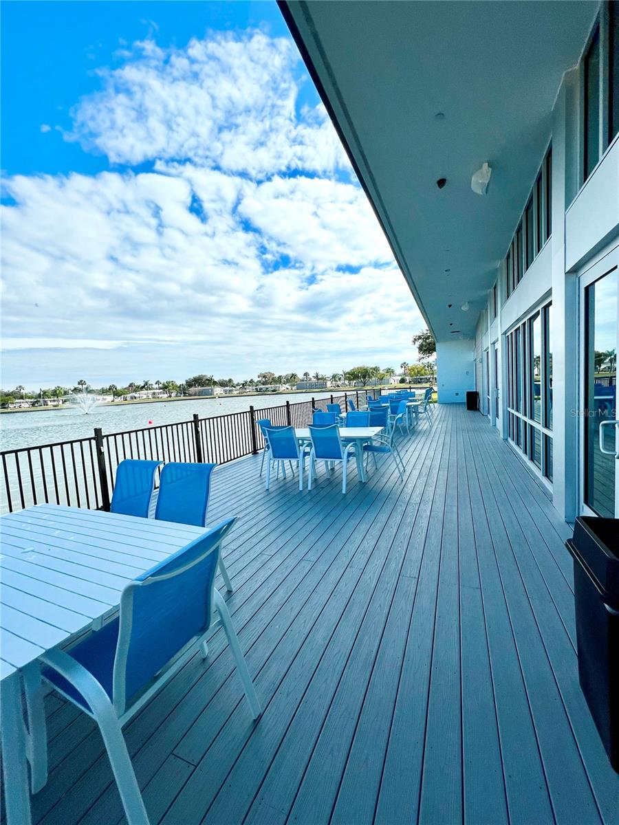 Outdoor patio of clubhouse