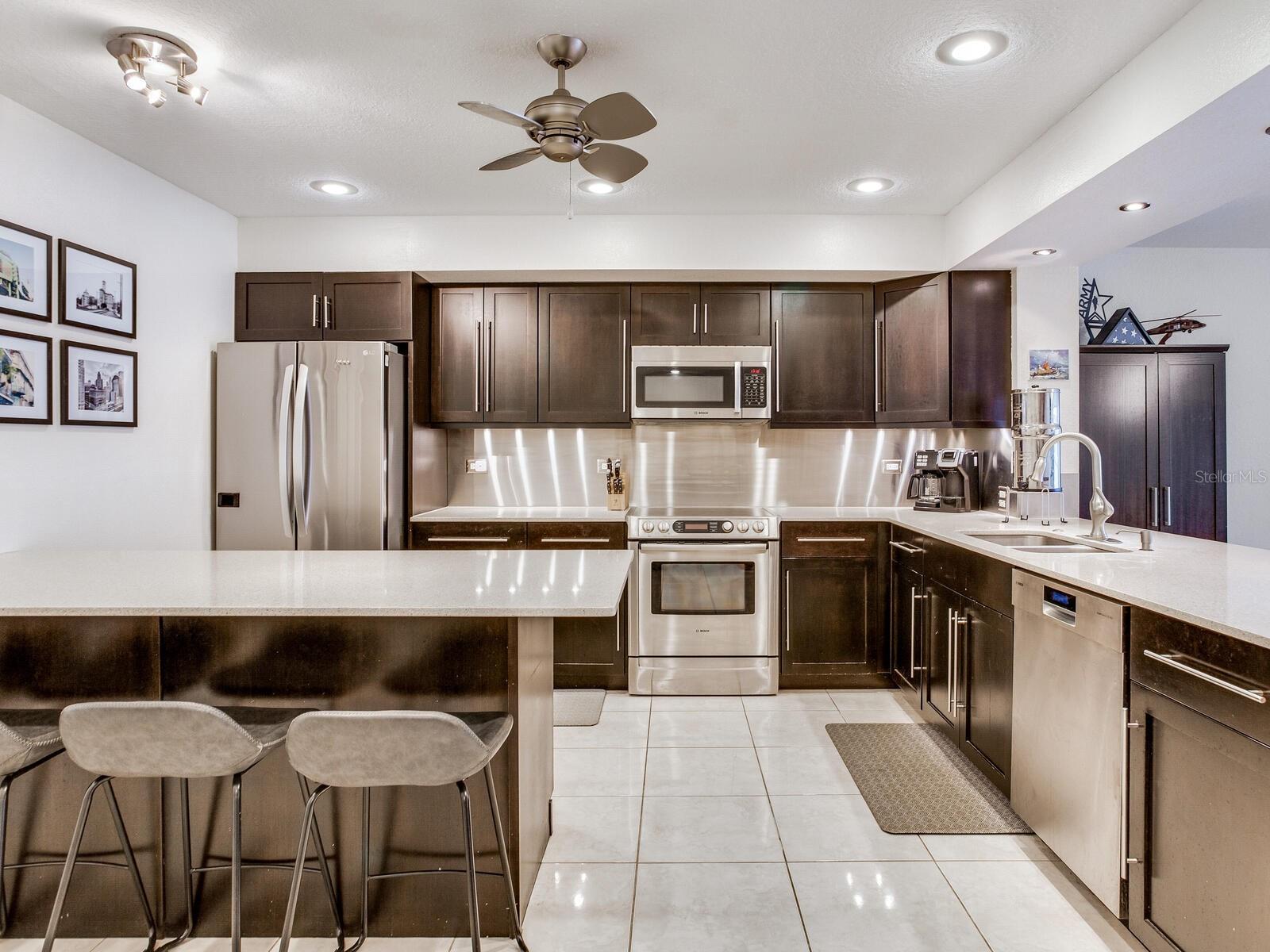 Eat in remodeled kitchen