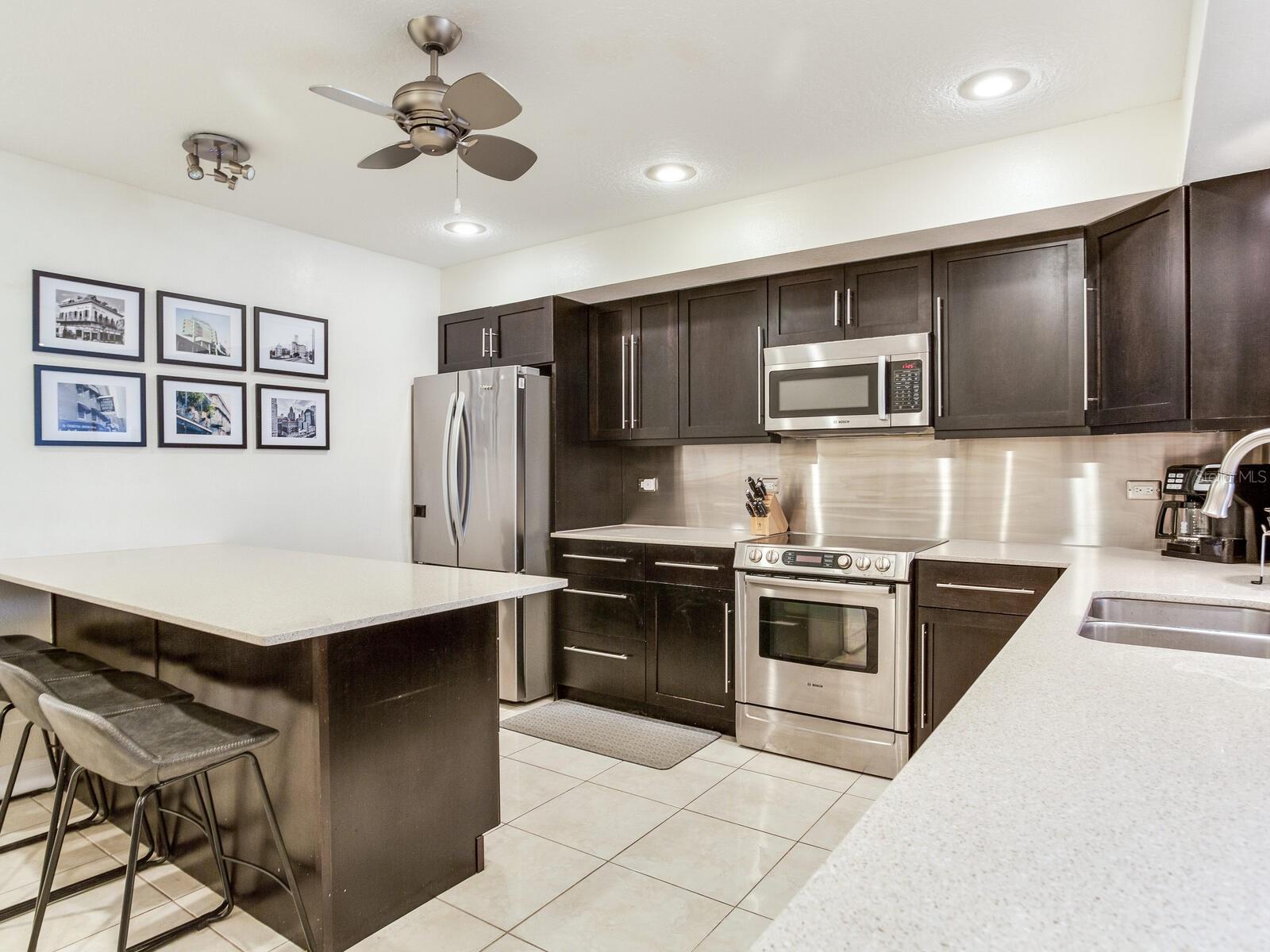 Eat in remodeled kitchen