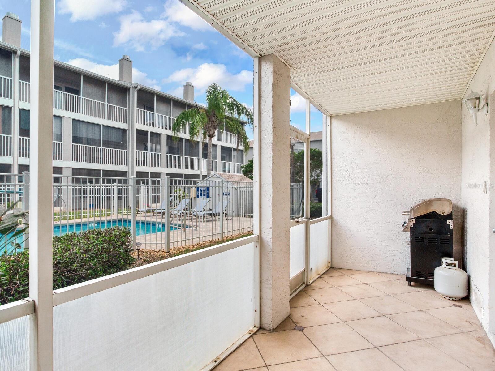 Ground level porch