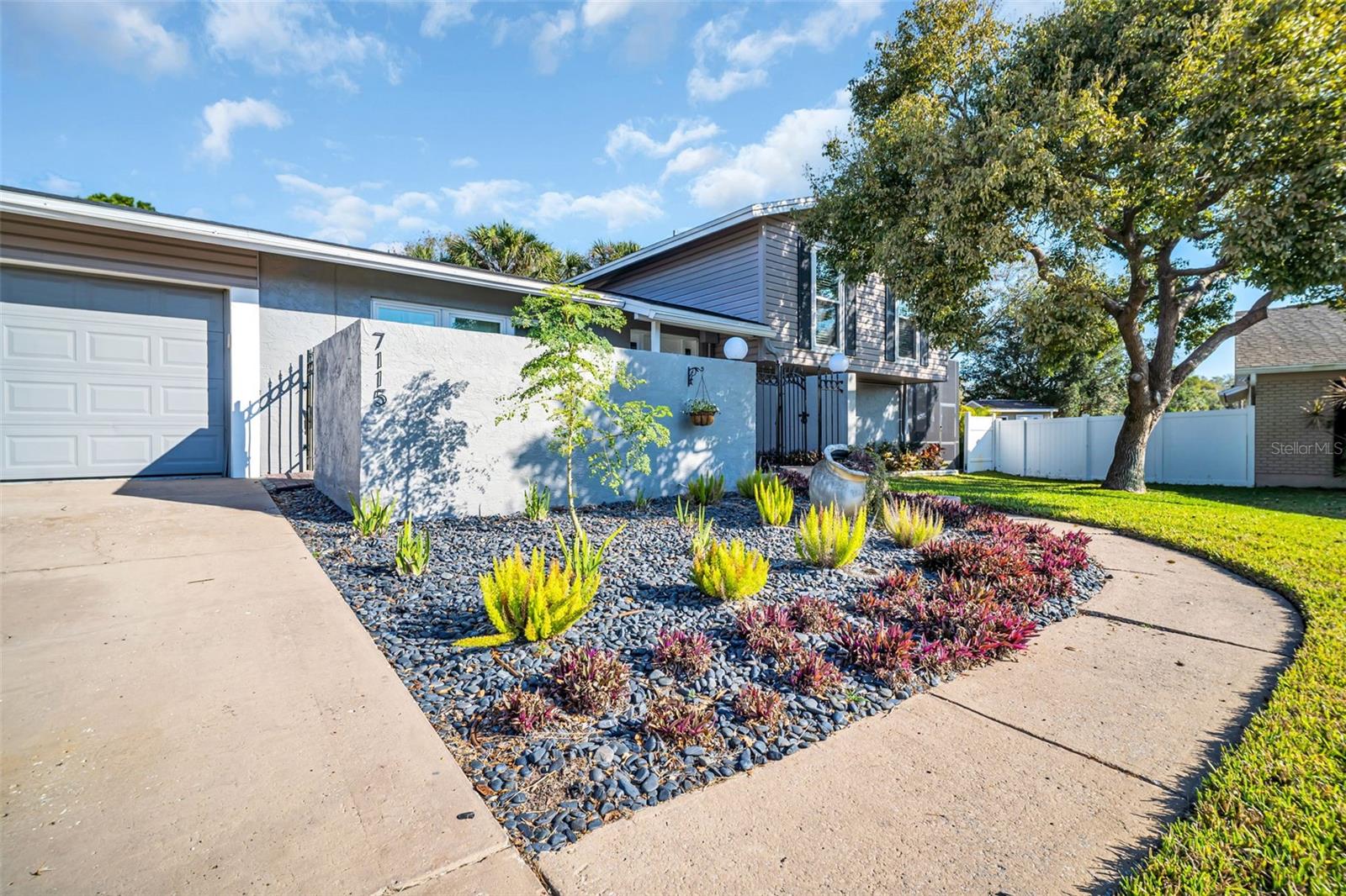 Front of Home beautifully landscaped