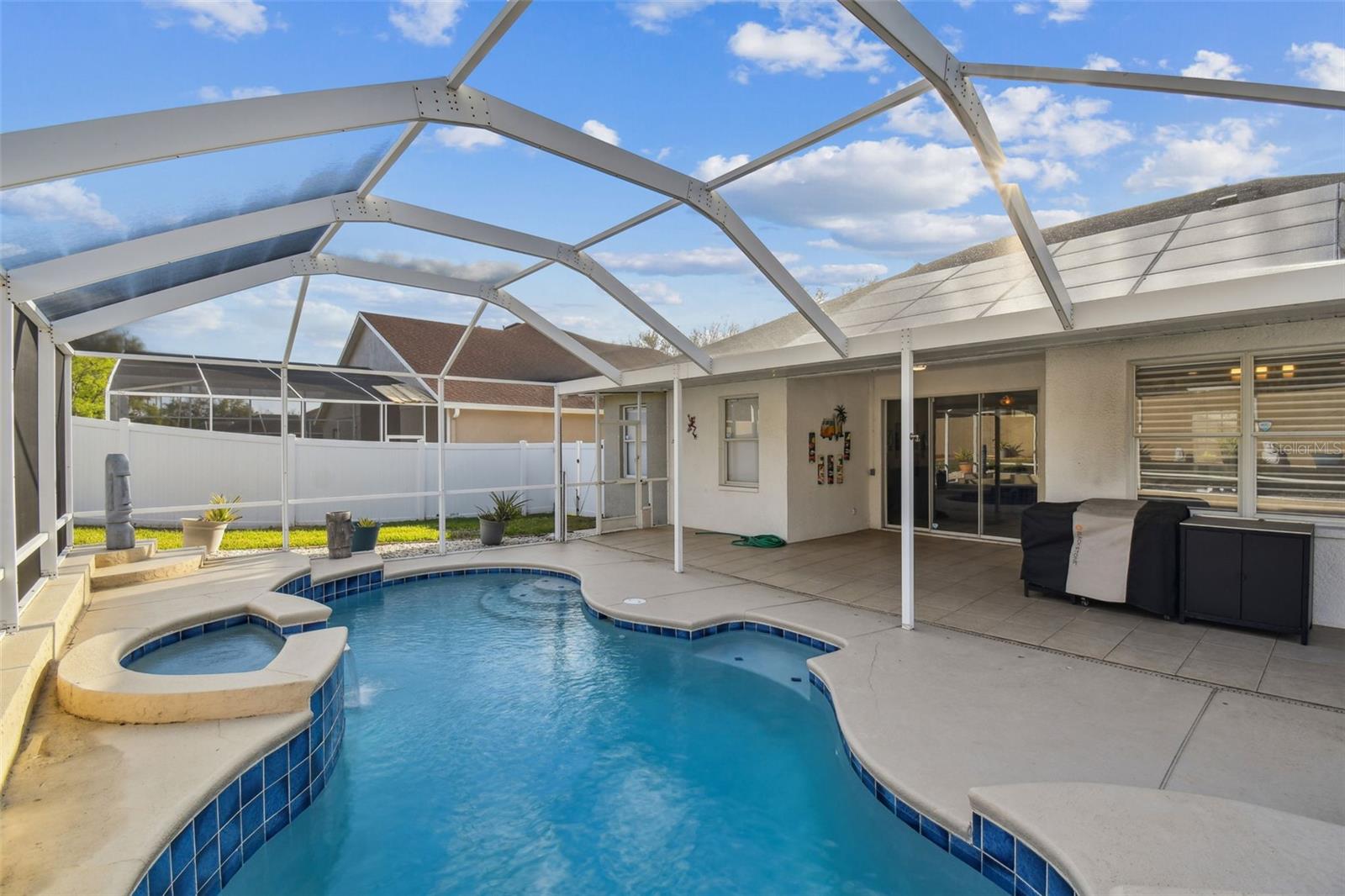 Saltwater pool and spa.