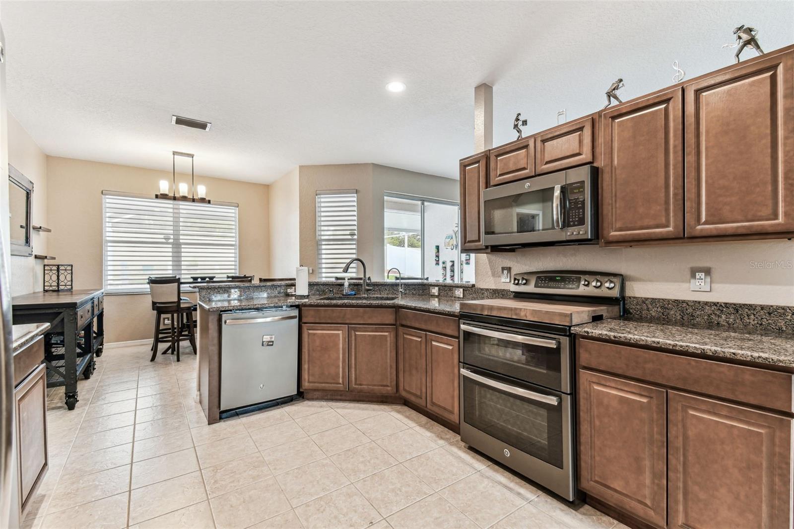 Plenty of cabinets and counter space.