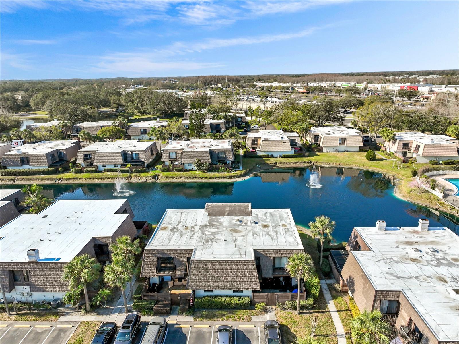 Aerial View Front of Townhome