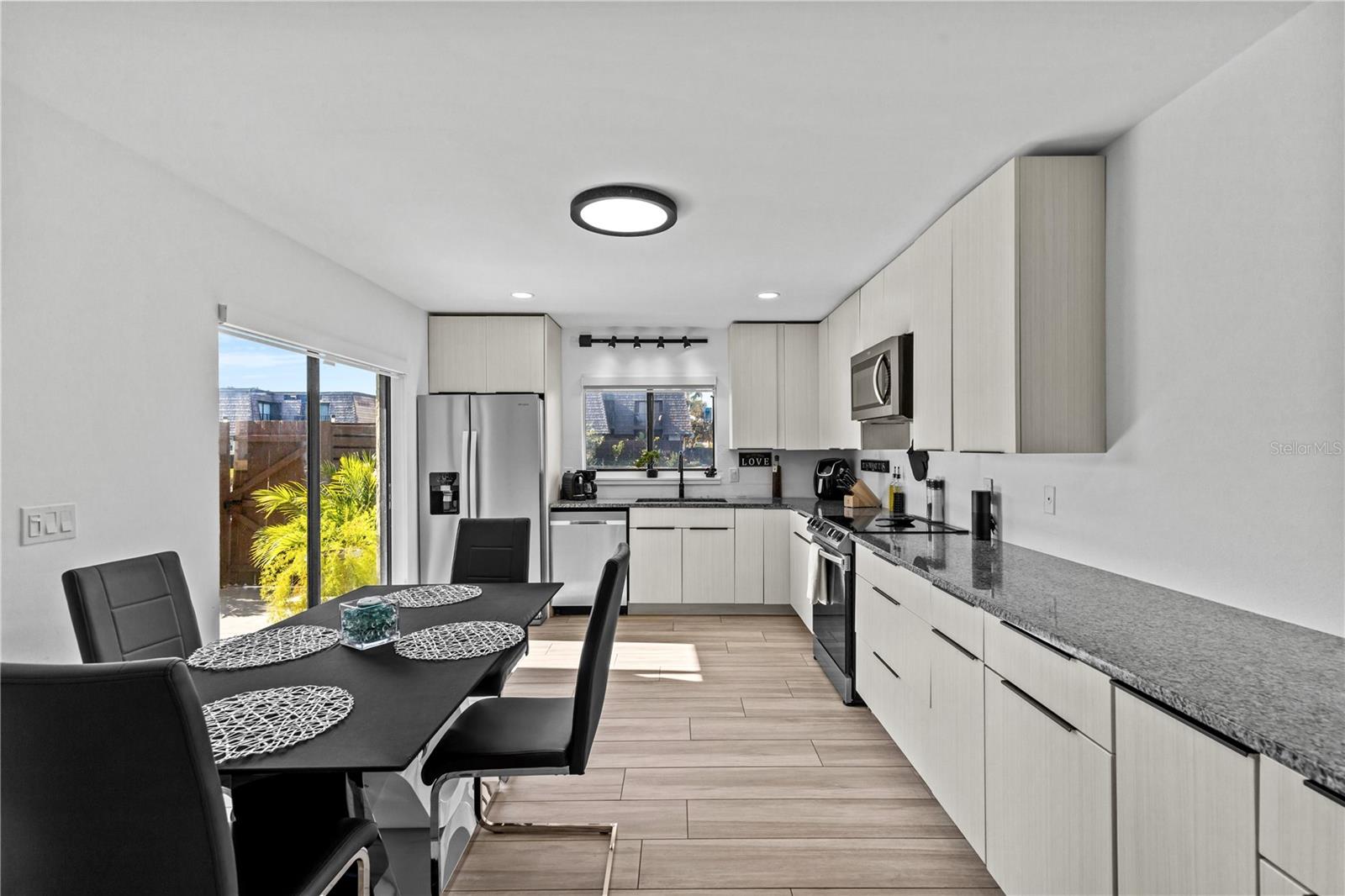 Kitchen with Sliding Glass Doors