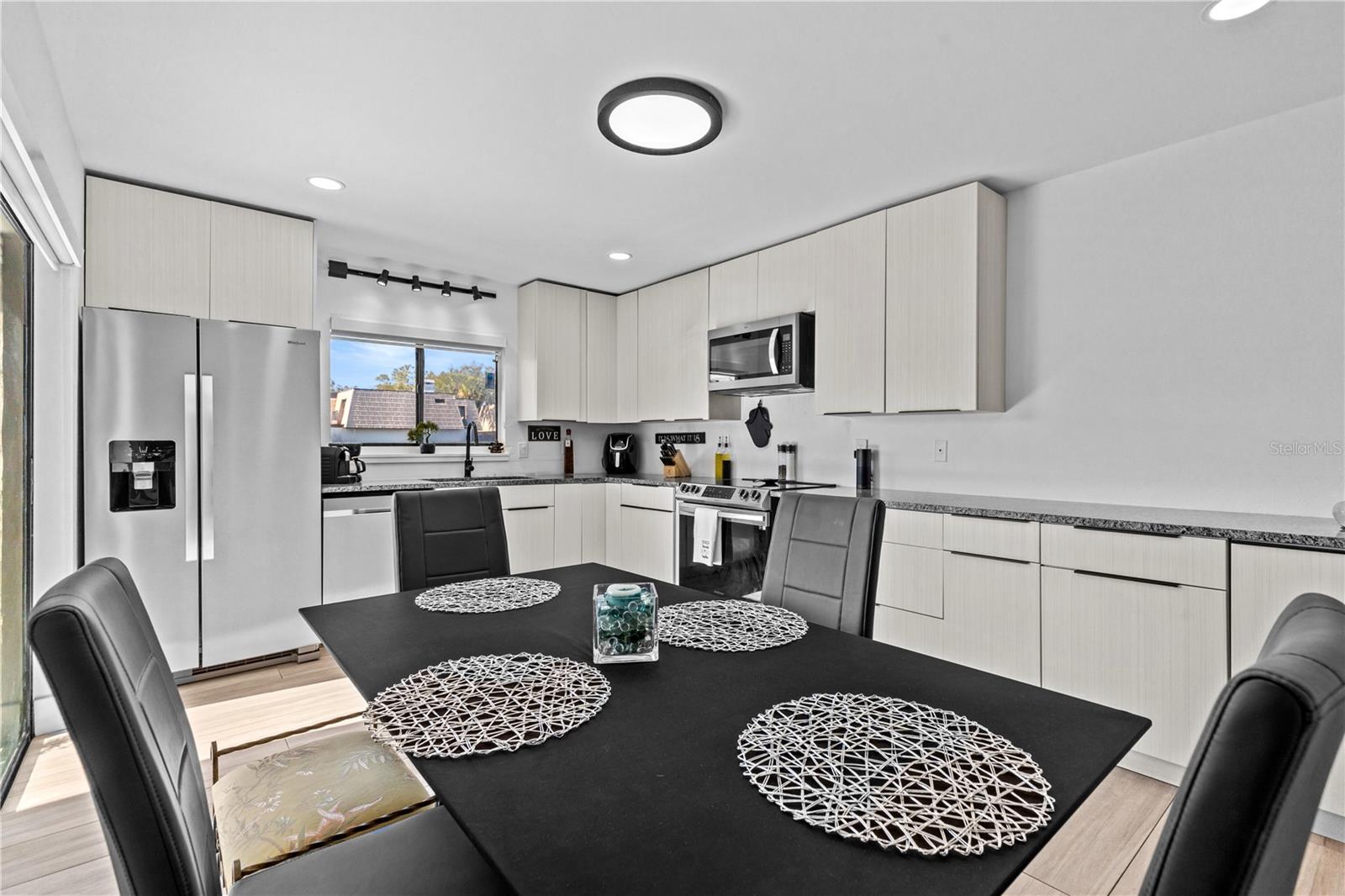 Kitchen with Sliding Glass Doors