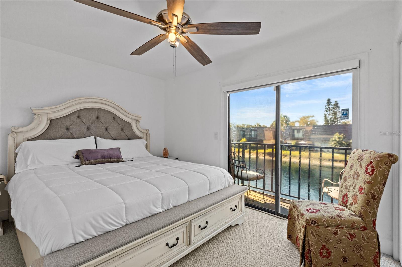 First Bedroom with Sliding Doors & Balcony