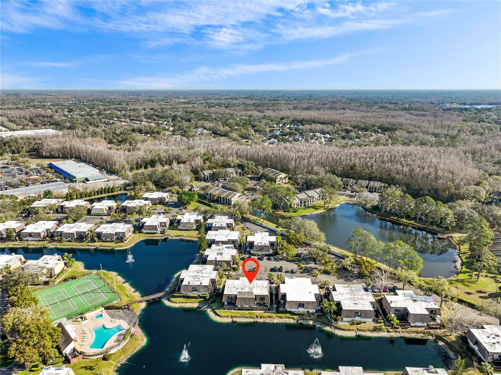 Aerial View Townhome