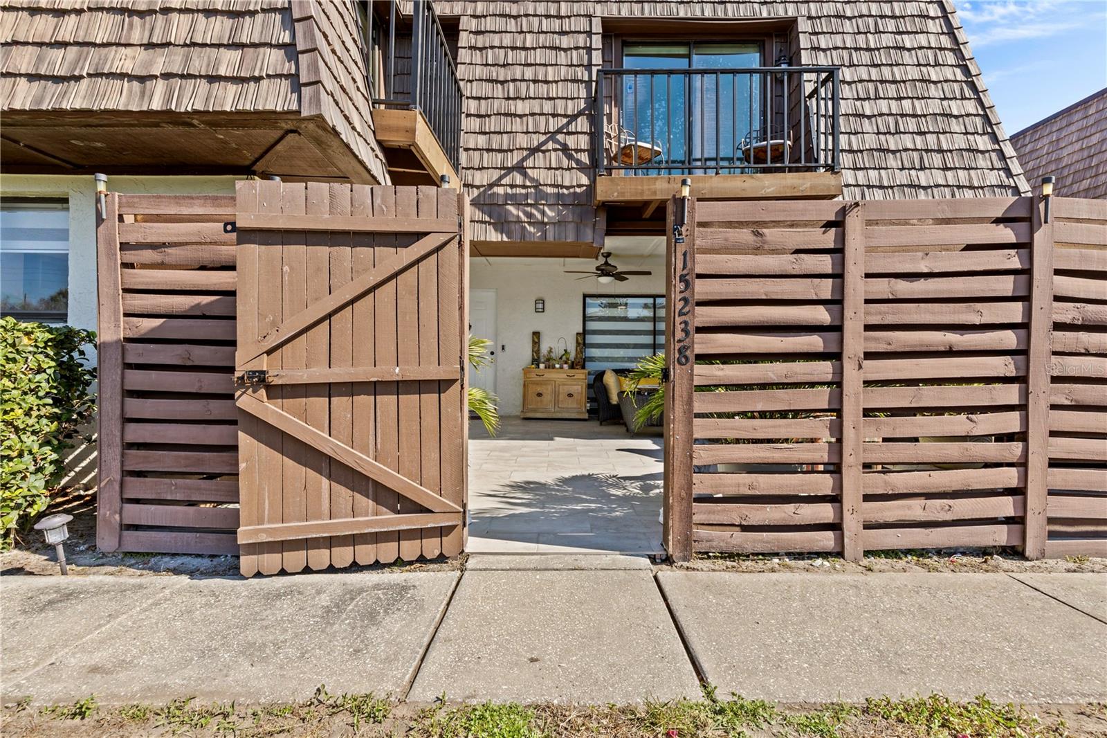 Gate Entry to Townhome and Rear Lanai