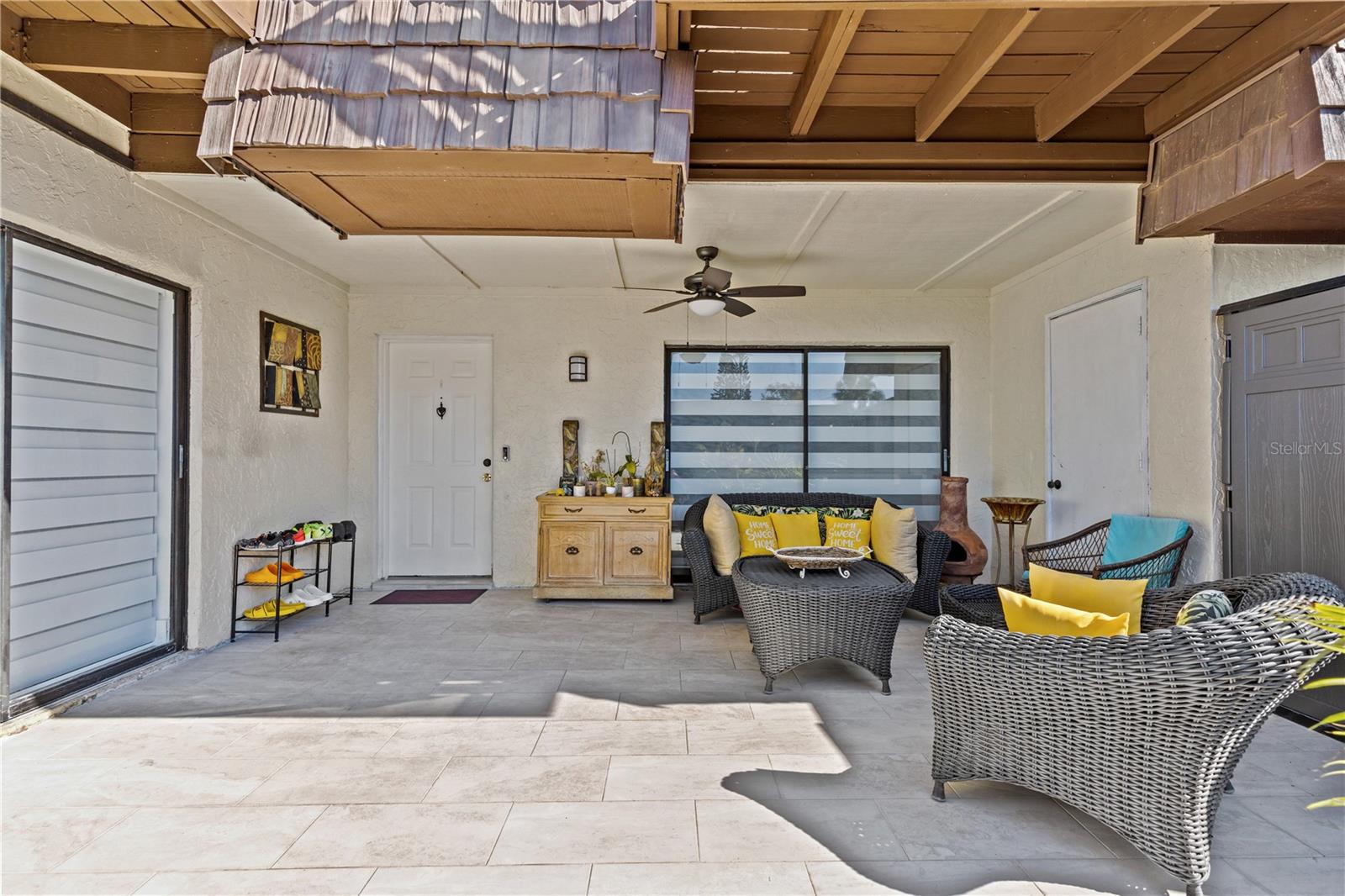 Front Door Entry and Rear Covered and Fenced Lanai