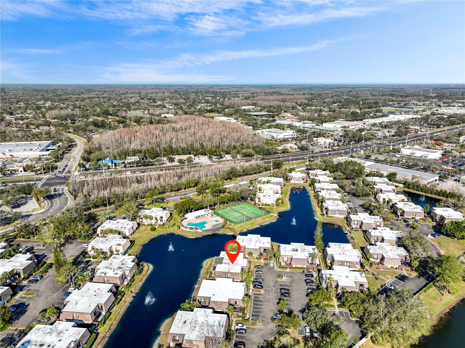 Aerial View Townhome