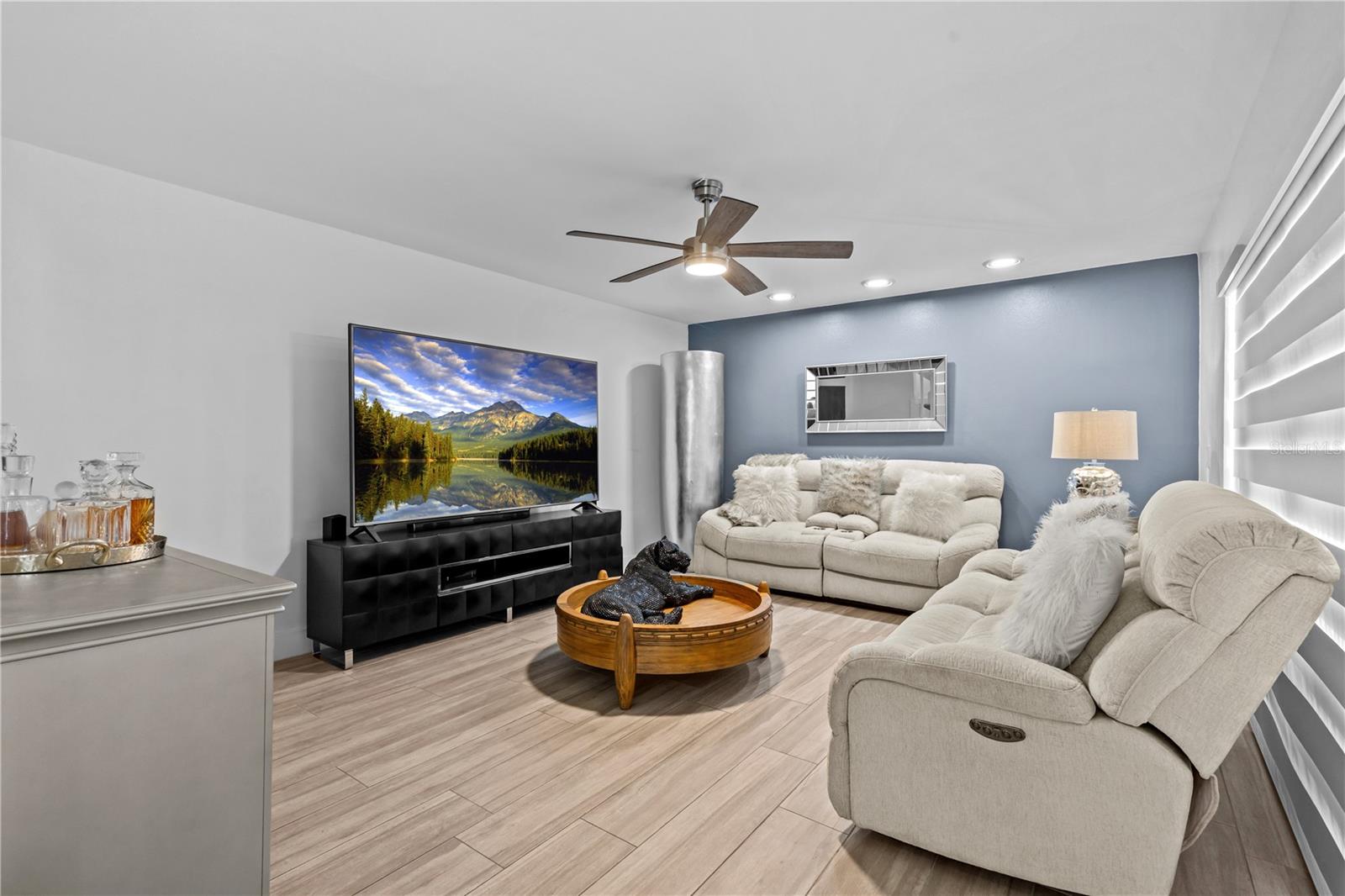 Living Room with Sliding Glass Doors