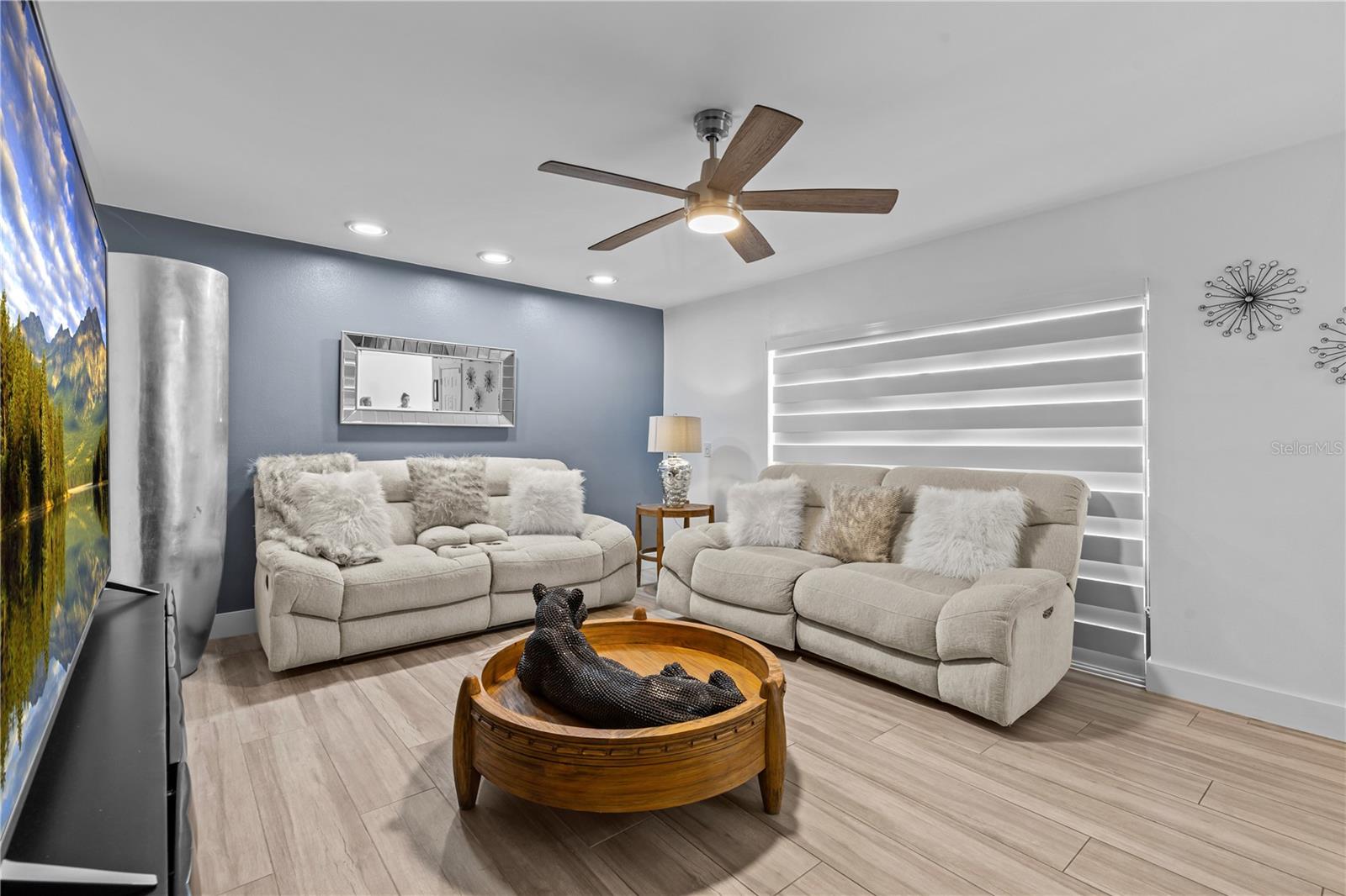 Living Room with Sliding Glass Doors