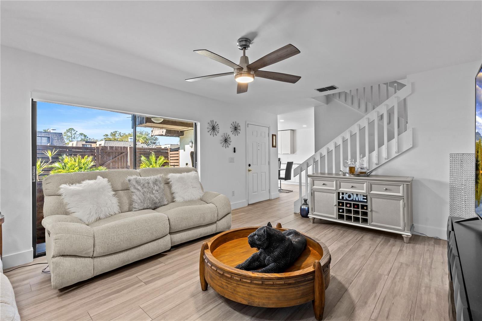 Living Room with Sliding Glass Doors