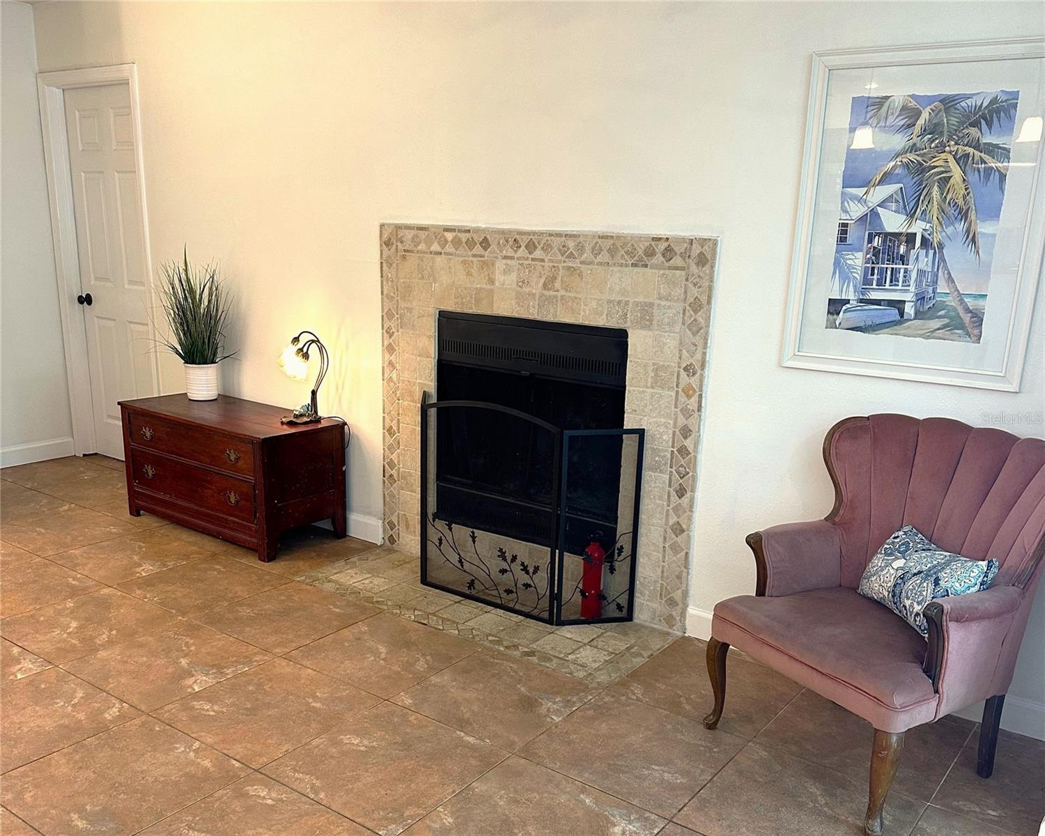 Wood-Burning Fireplace