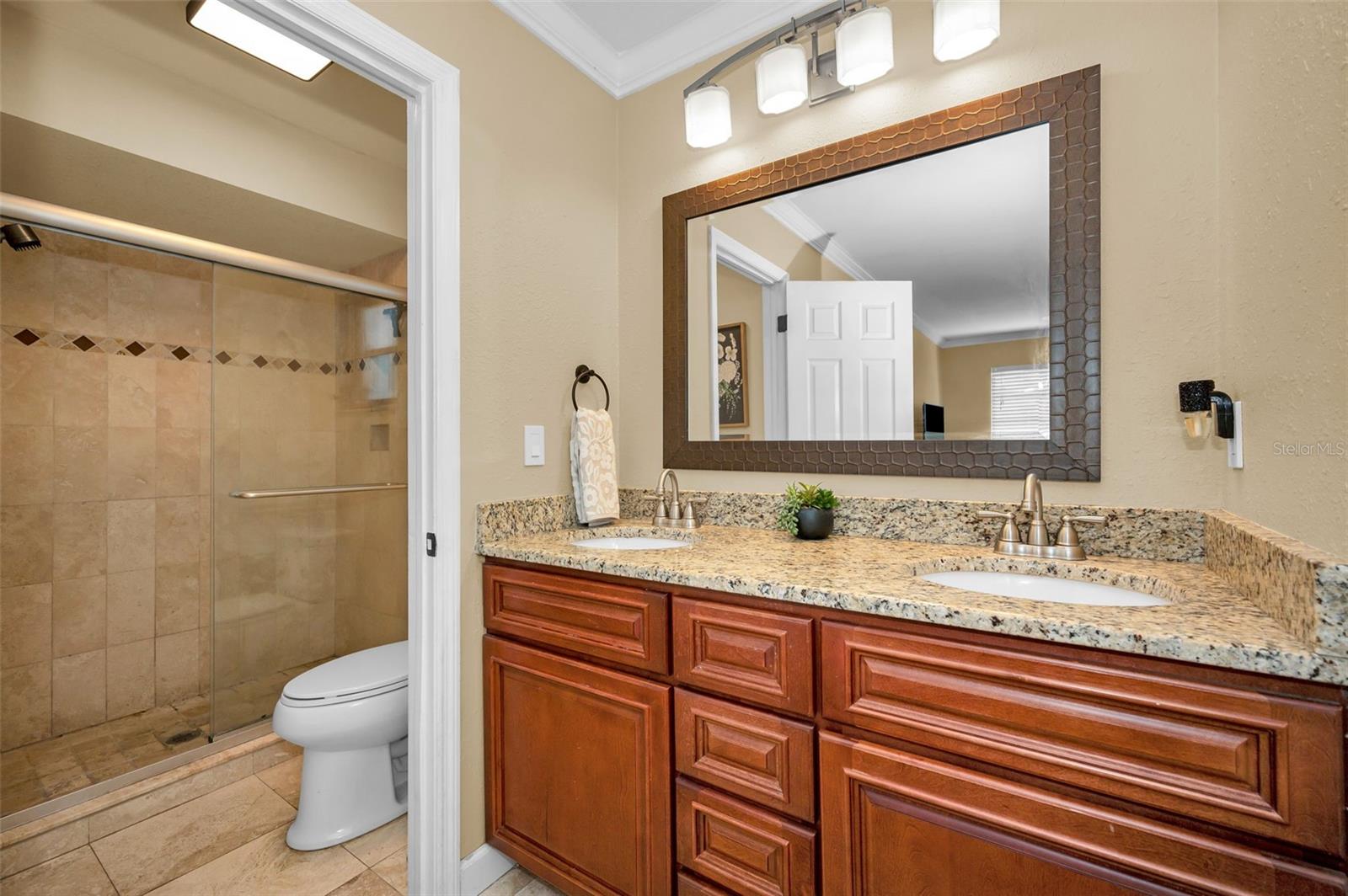 Granite Counters - Travertine Tile