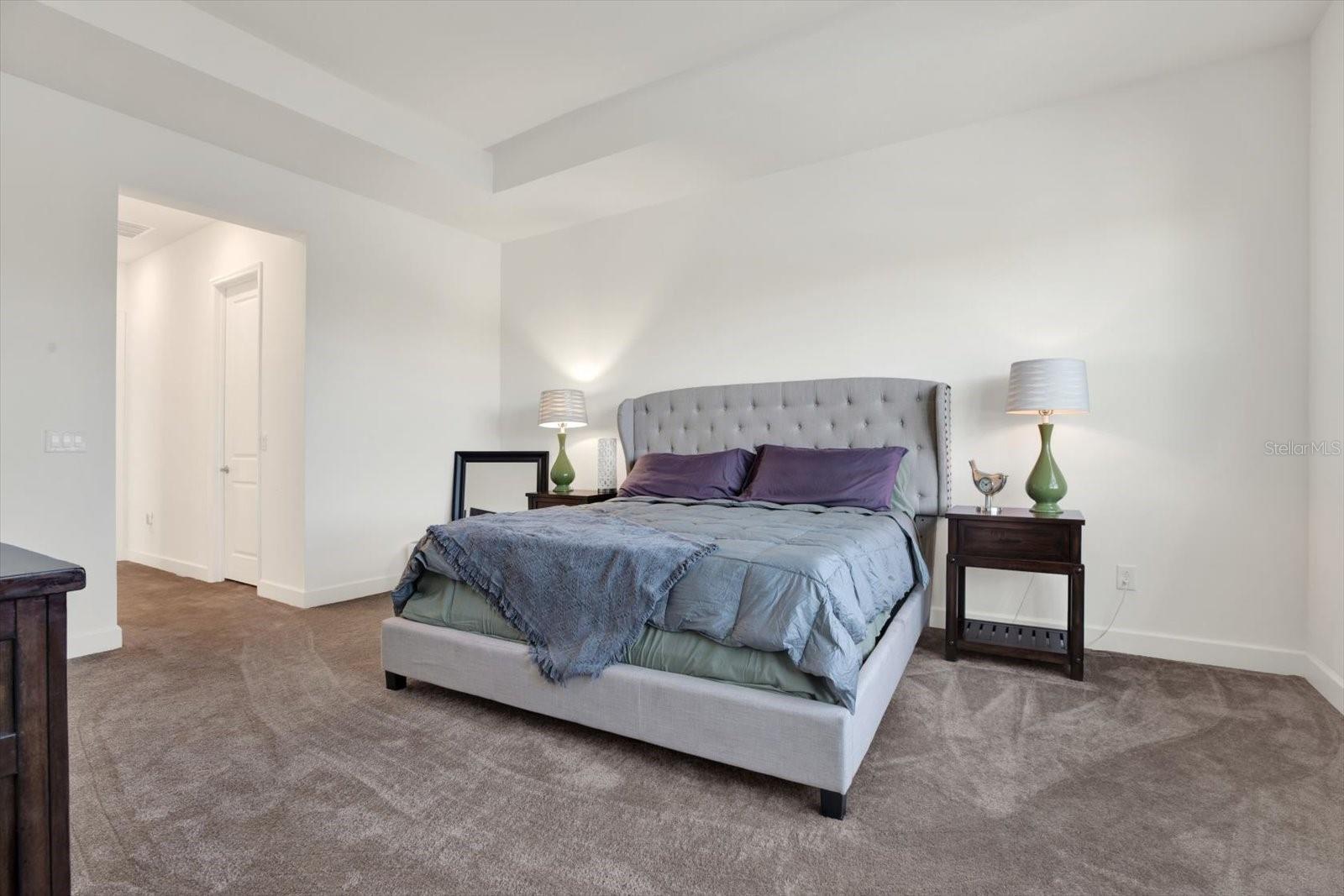 Primary bedroom with double walk-in closets!