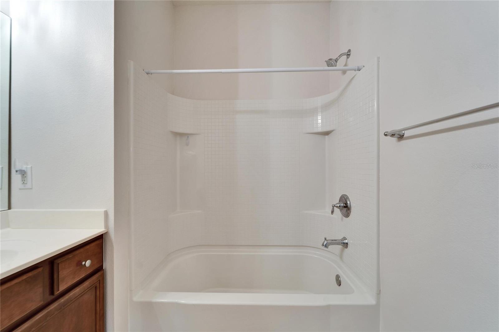 Shower in guest bathroom.