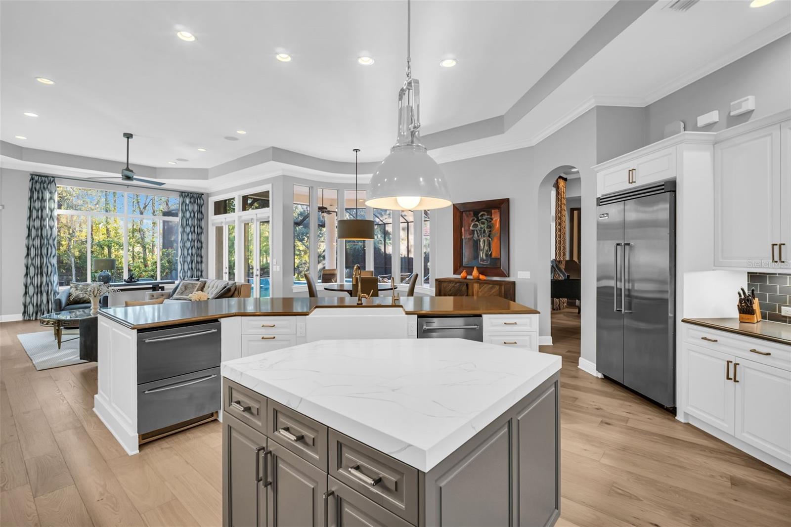 Open Kitchen with view of Family room and breakfast area