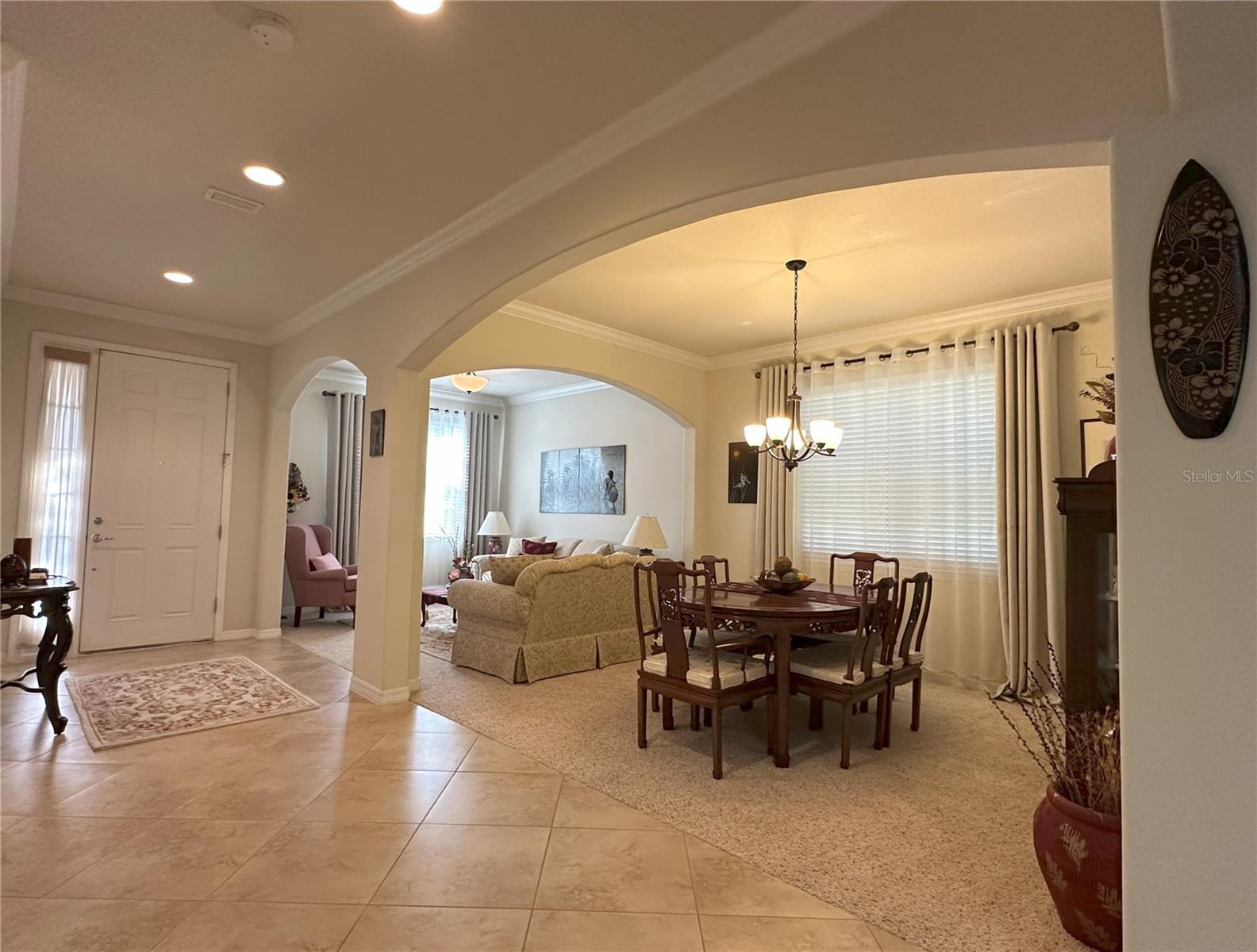 View of dining room from kitchen