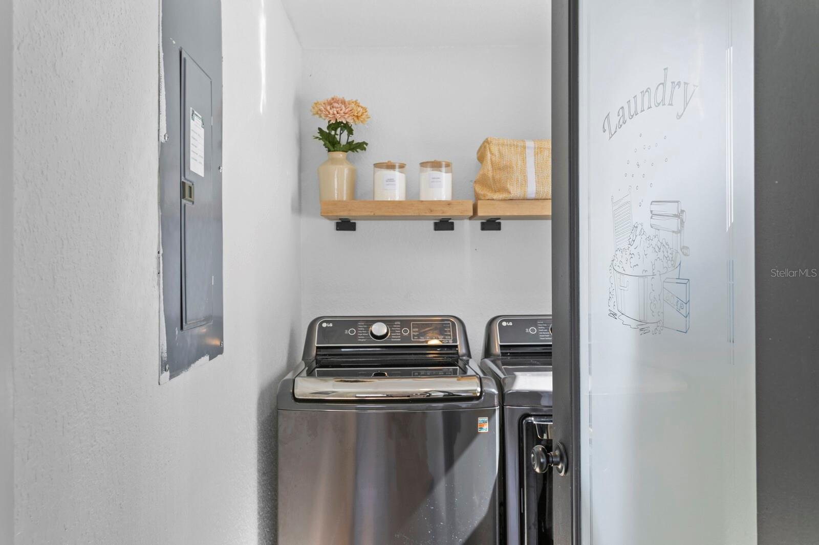 Enjoy the convenience of a separate laundry room